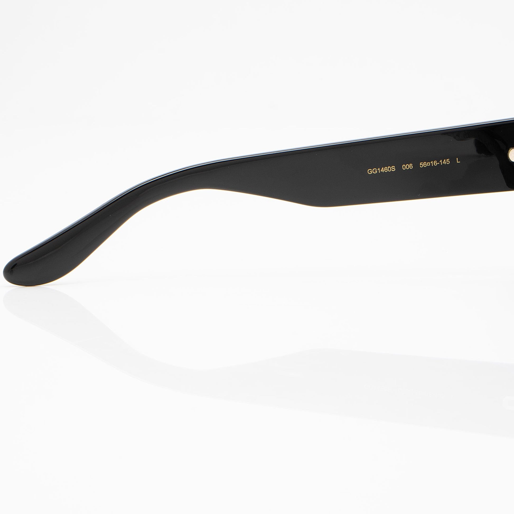Gucci Enameled GG Square Sunglasses Black Accessory