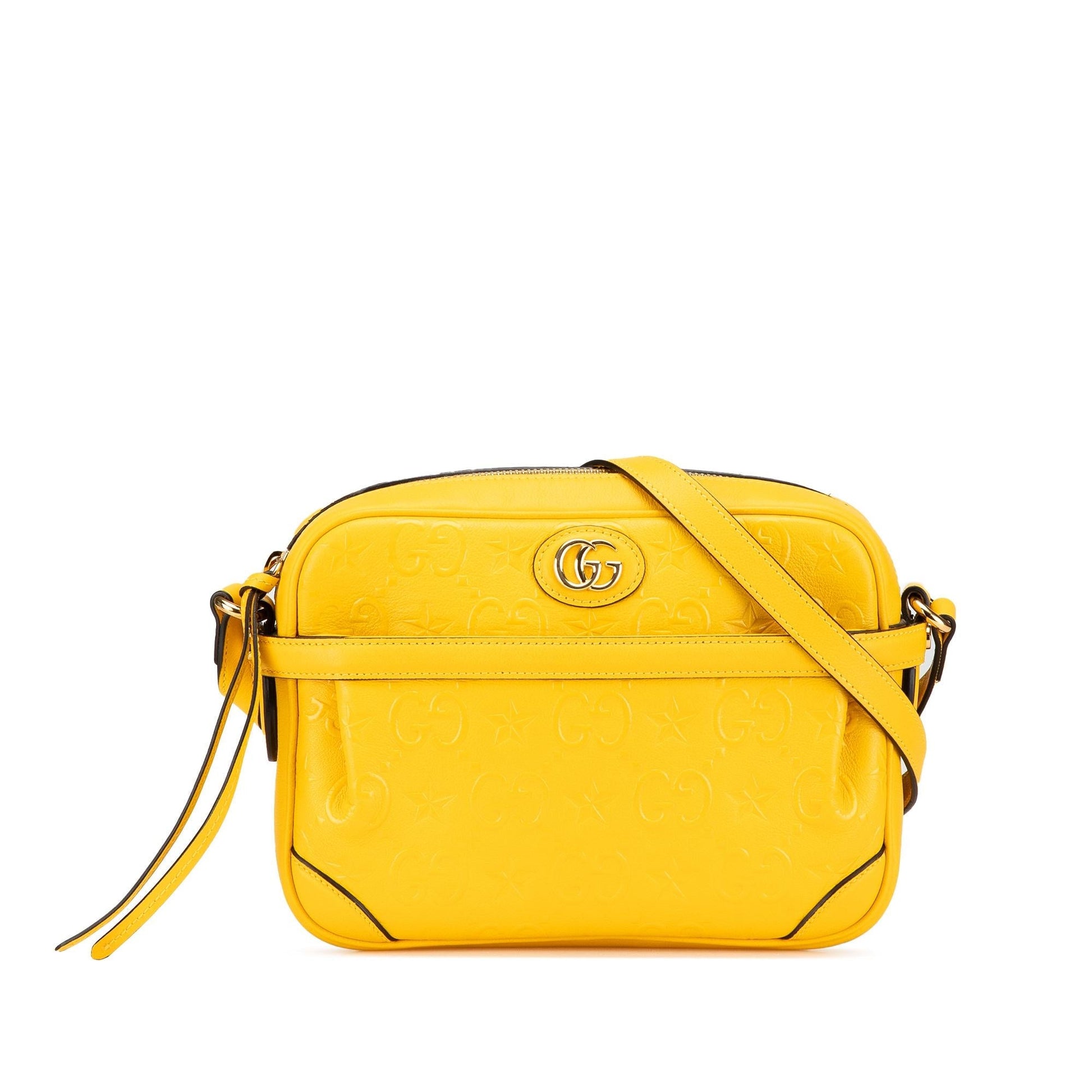 Gucci GG Star Embossed Leather Calf Crossbody Bag Crossbody 1