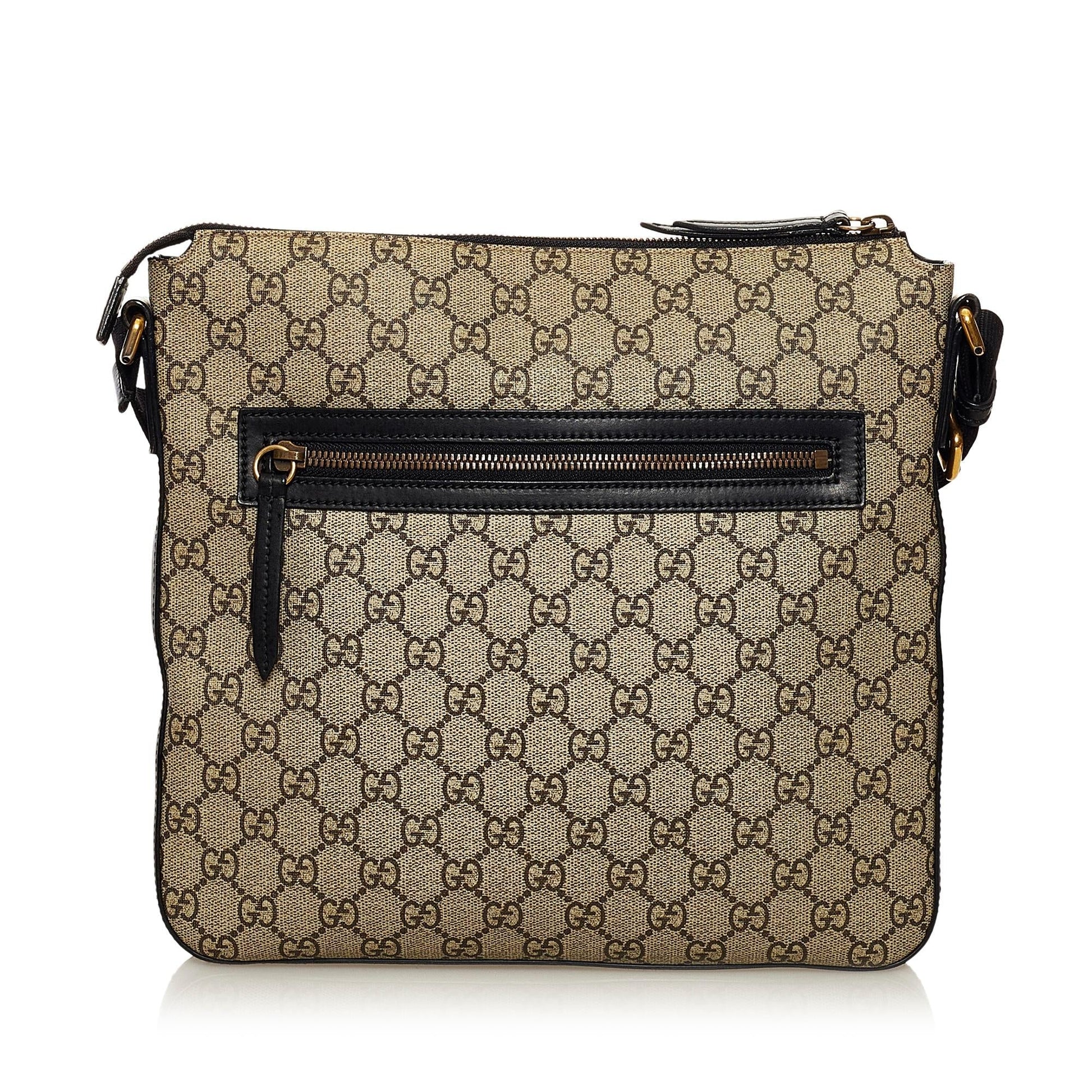 Gucci GG Supreme Angry Cat SHG Canvas Brown Crossbody Bag