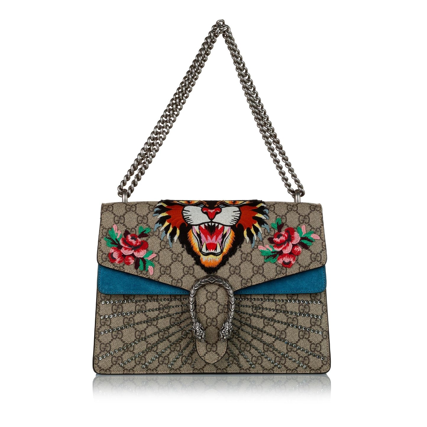 Gucci GG Supreme Angry Cat Dionysus Canvas Calf Brown Shoulder Bag