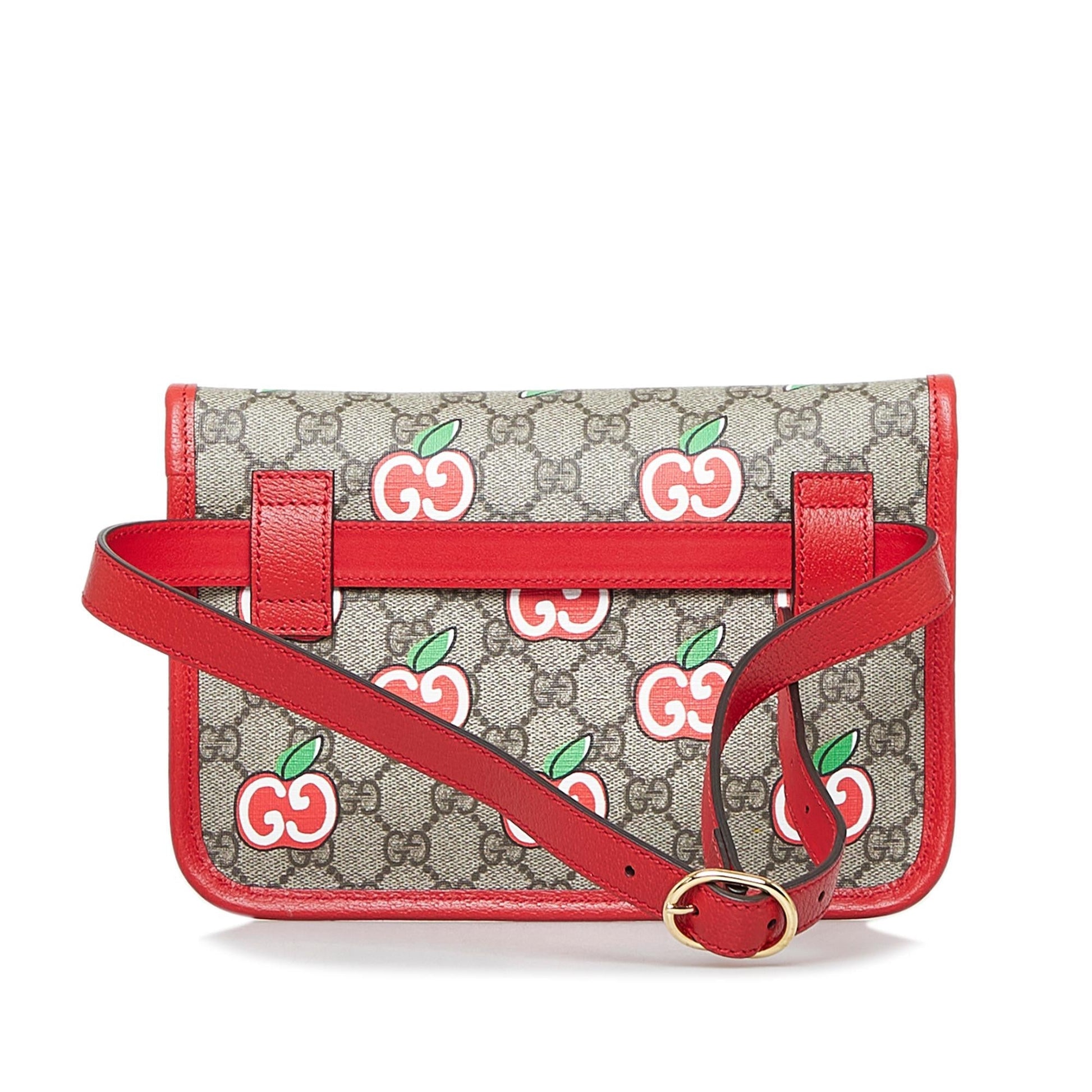 Gucci GG Supreme Apple Belt SHG-A0xDYF Canvas Red Accessory