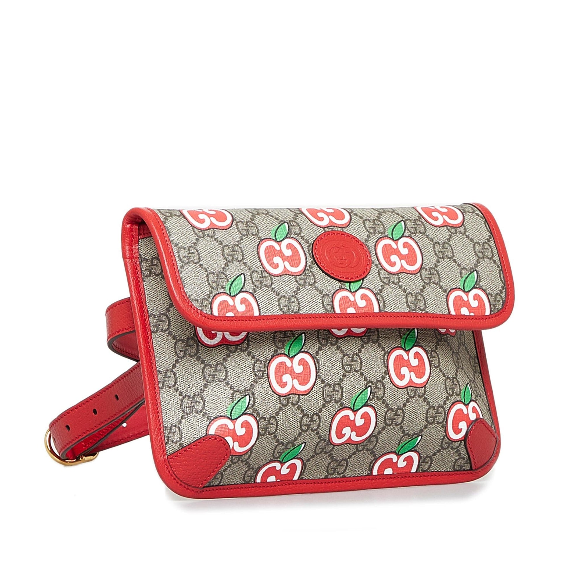 Gucci GG Supreme Apple Belt SHG-A0xDYF Canvas Red Accessory