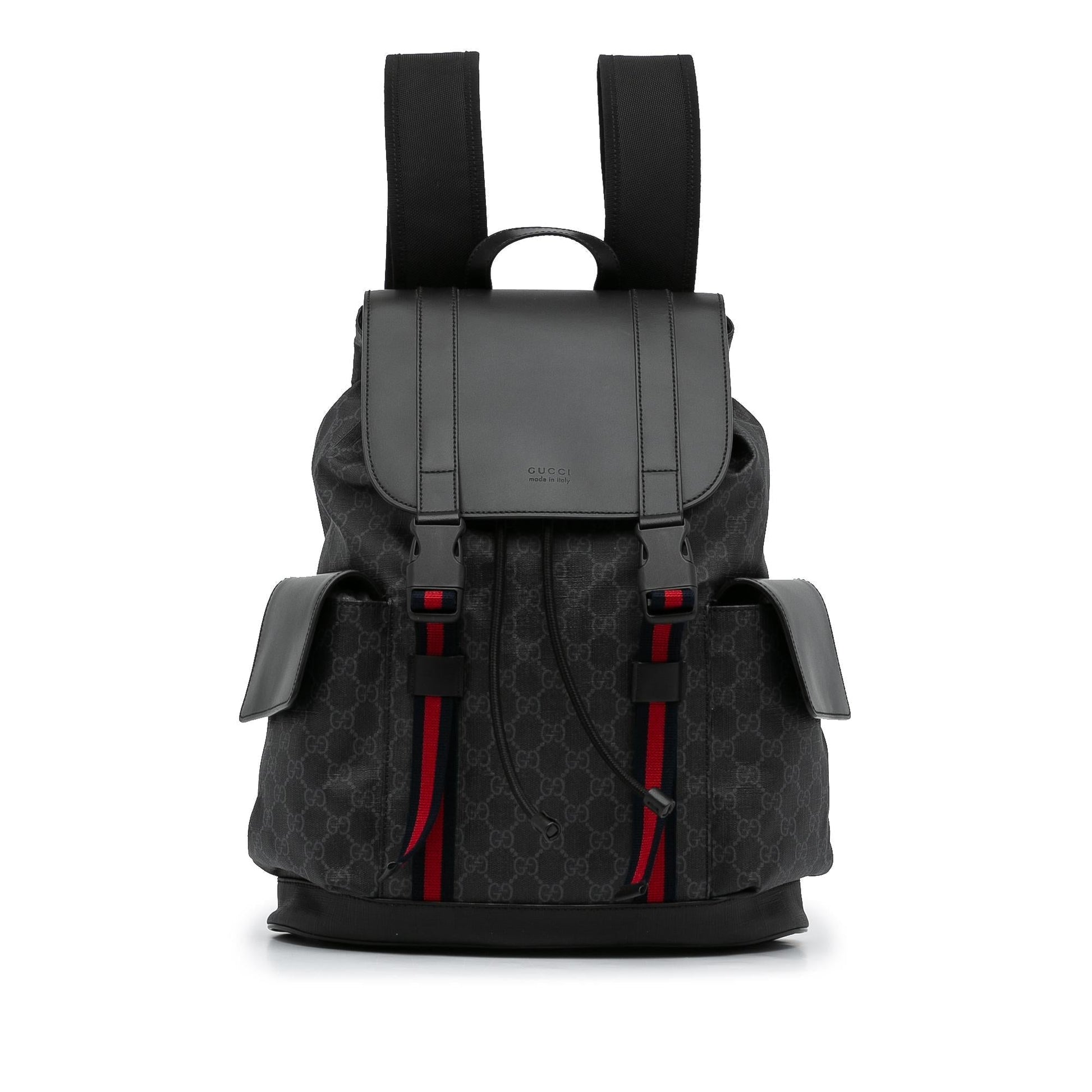 Gucci GG Supreme Backpack SHG-H4QGzy Canvas Black