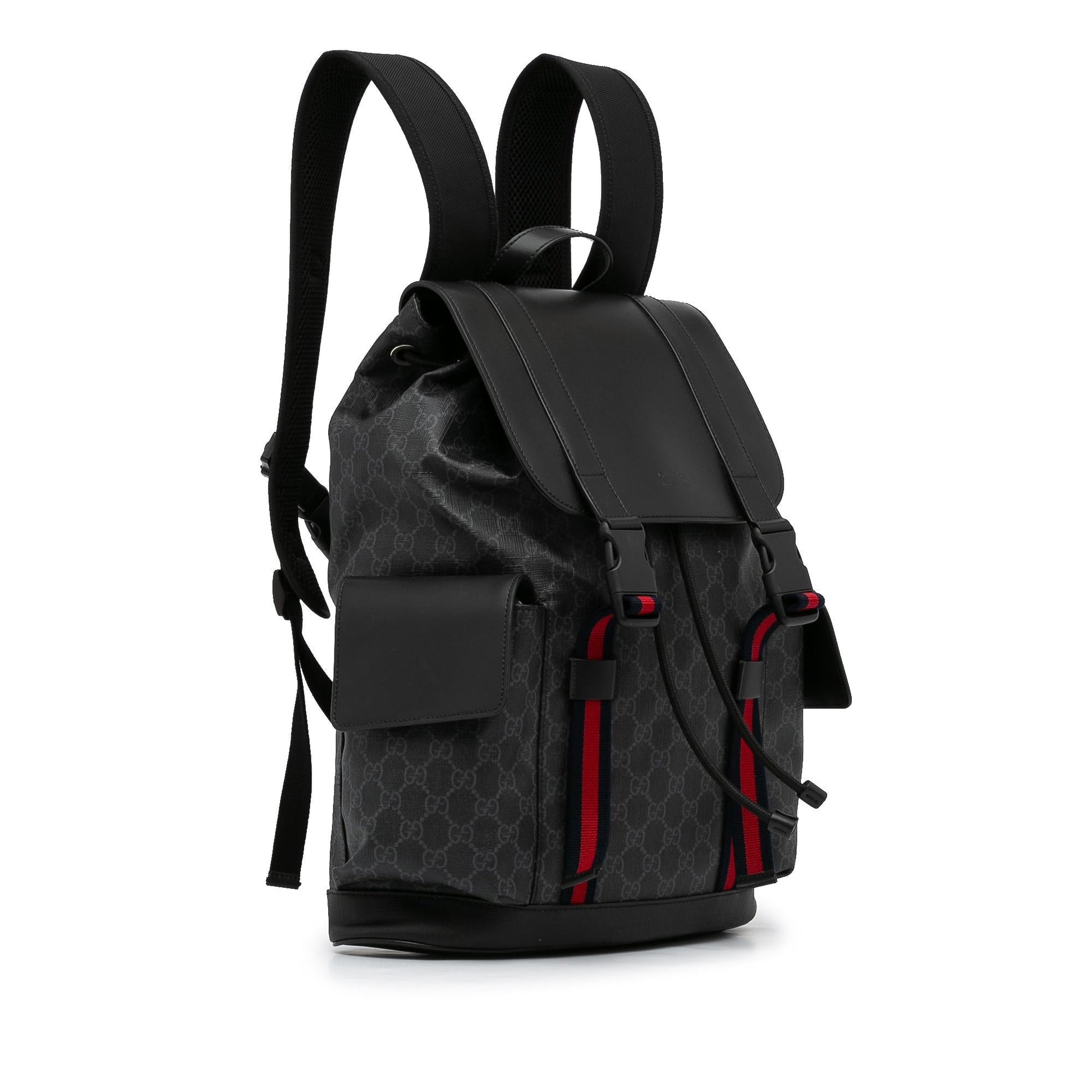 Gucci GG Supreme Backpack SHG-H4QGzy Canvas Black