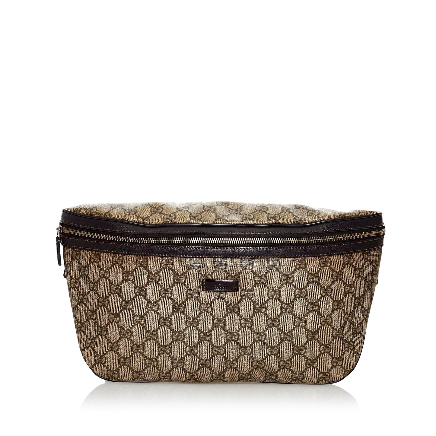 Gucci GG Supreme Belt SHG Canvas Brown Accessory