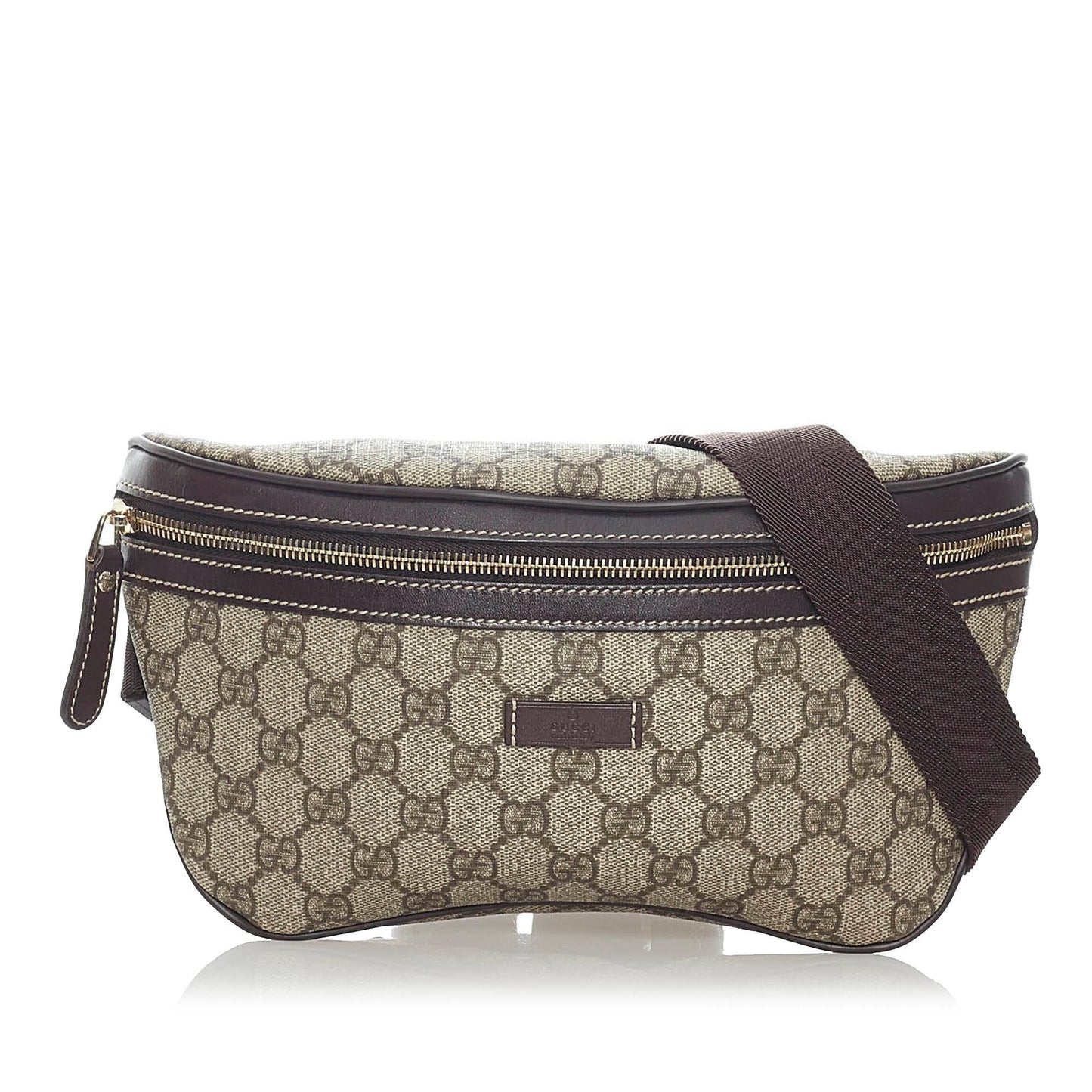 Gucci GG Supreme Belt SHG Canvas Brown Accessory 3