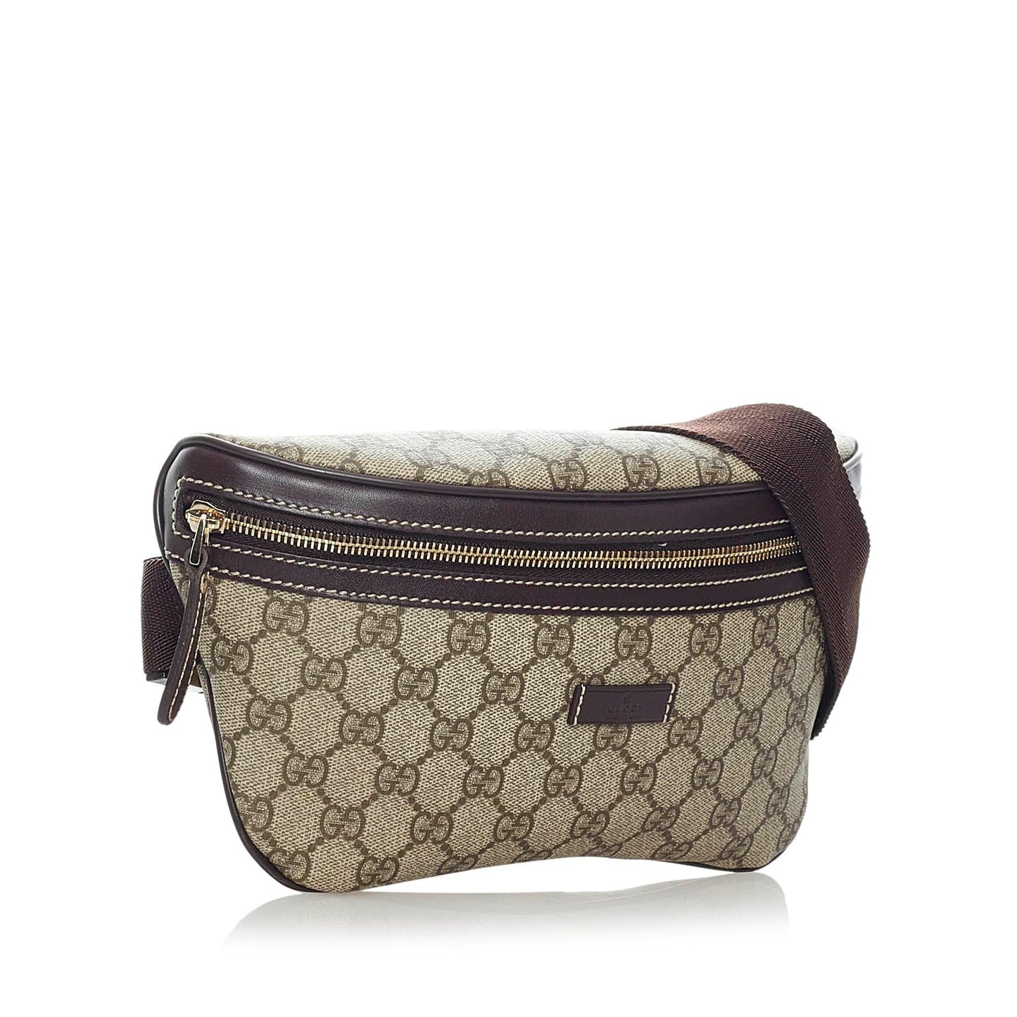 Gucci GG Supreme Belt SHG Canvas Brown Accessory 4