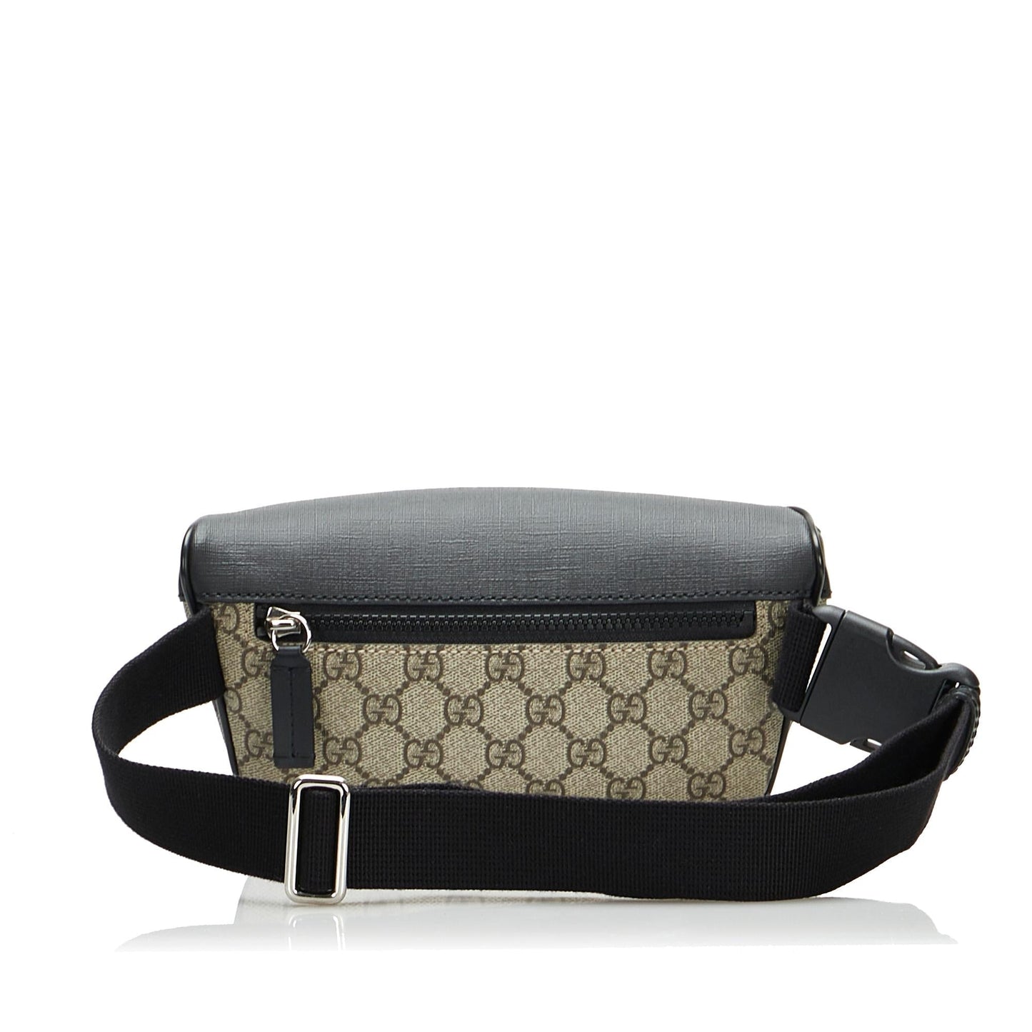 Gucci GG Supreme Belt SHG-Ia8Va5 Canvas Calf Black Brown Accessory