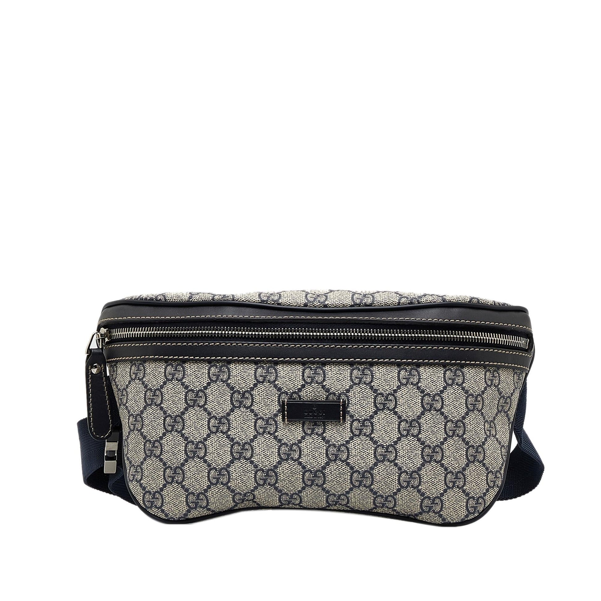 Gucci GG Supreme Belt SHG-aBJ6LB Canvas Grey Accessory