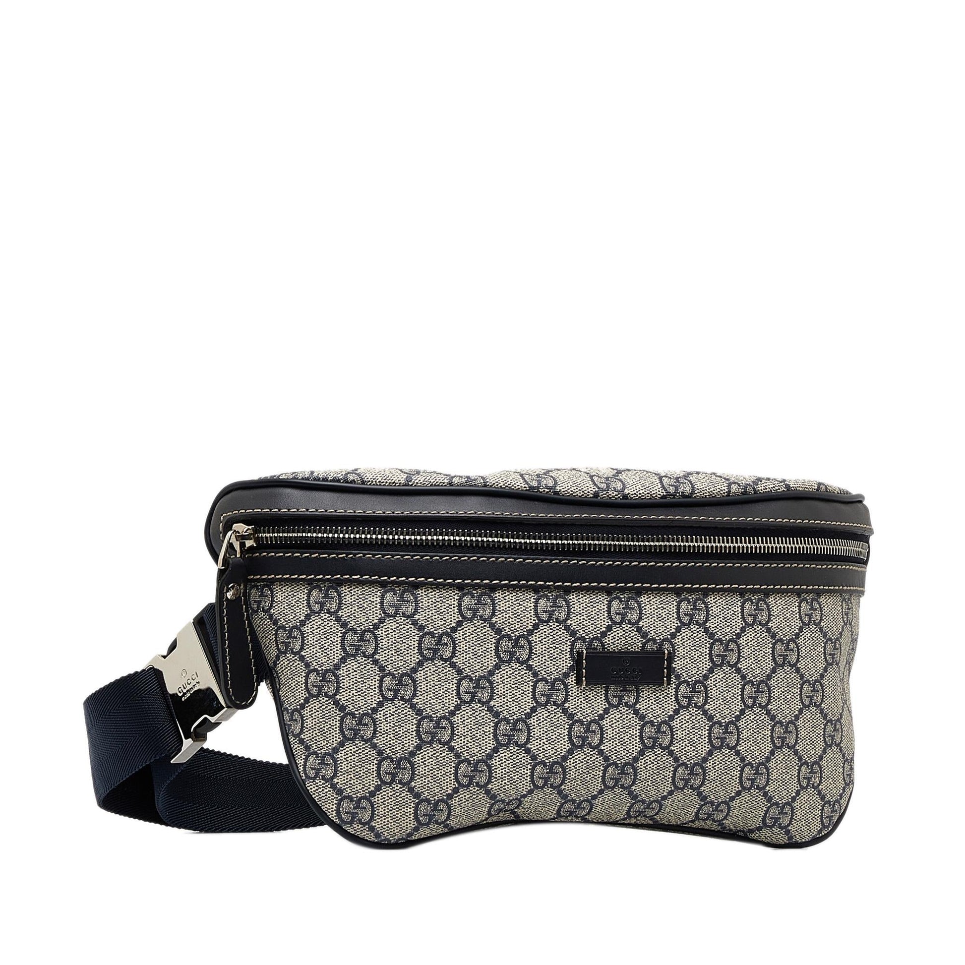 Gucci GG Supreme Belt SHG-aBJ6LB Canvas Grey Accessory