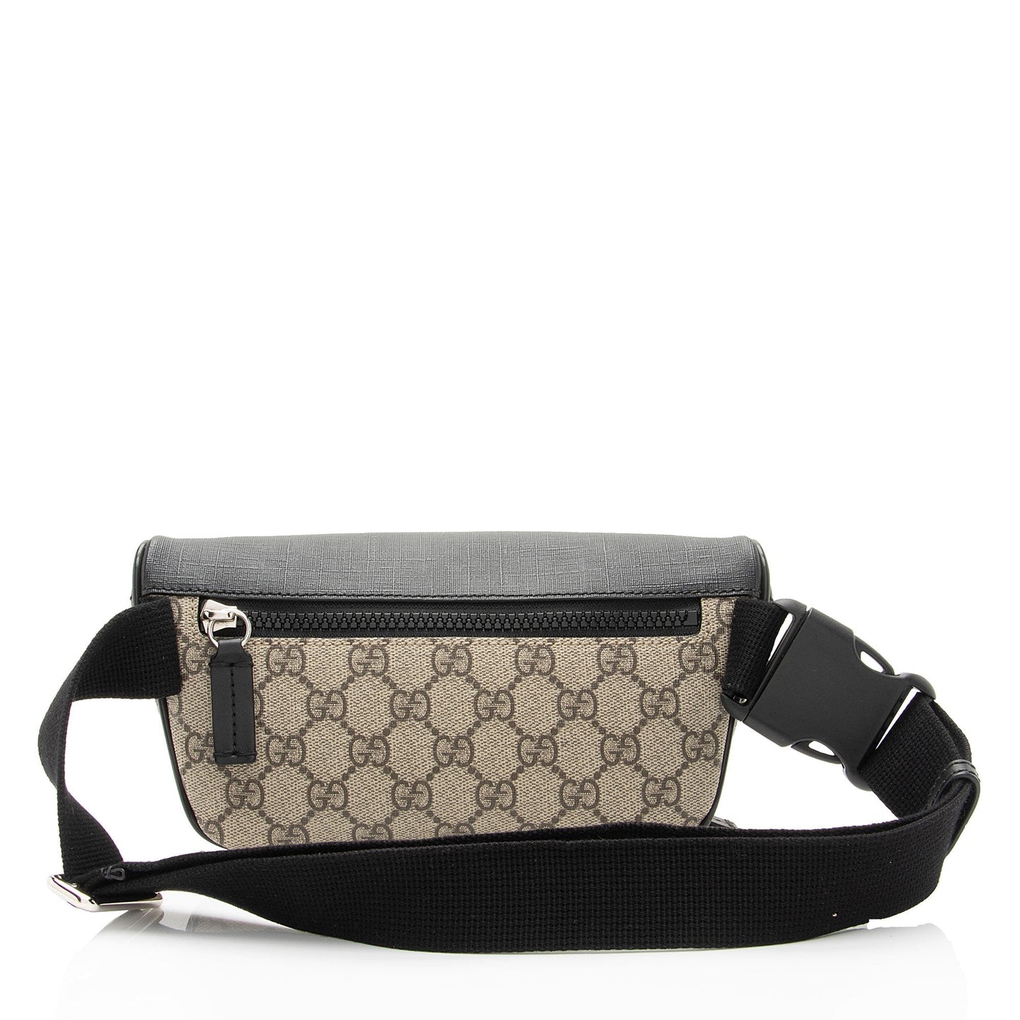Gucci GG Supreme Belt SHF-Boz2xH Leather Canvas Nylon Black Accessory