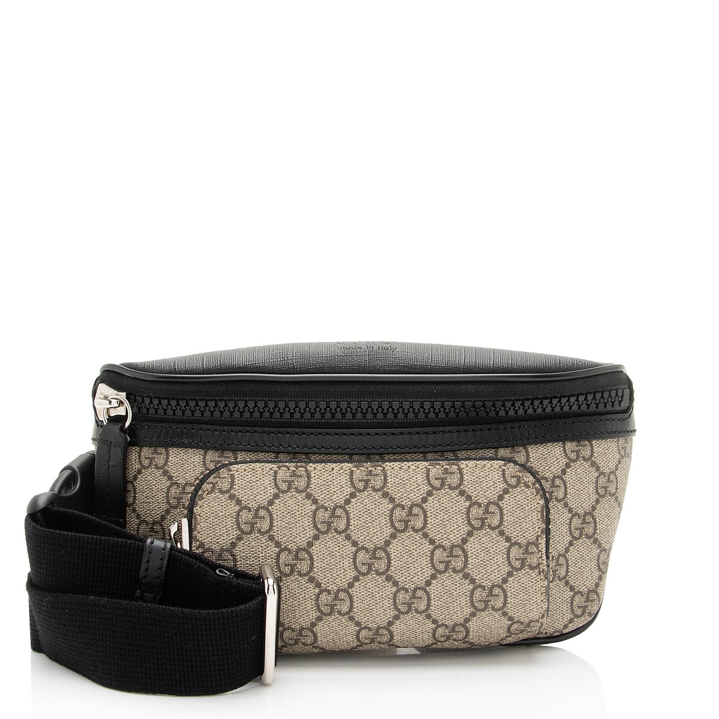 Gucci GG Supreme Belt SHF-Boz2xH Leather Canvas Nylon Black Accessory