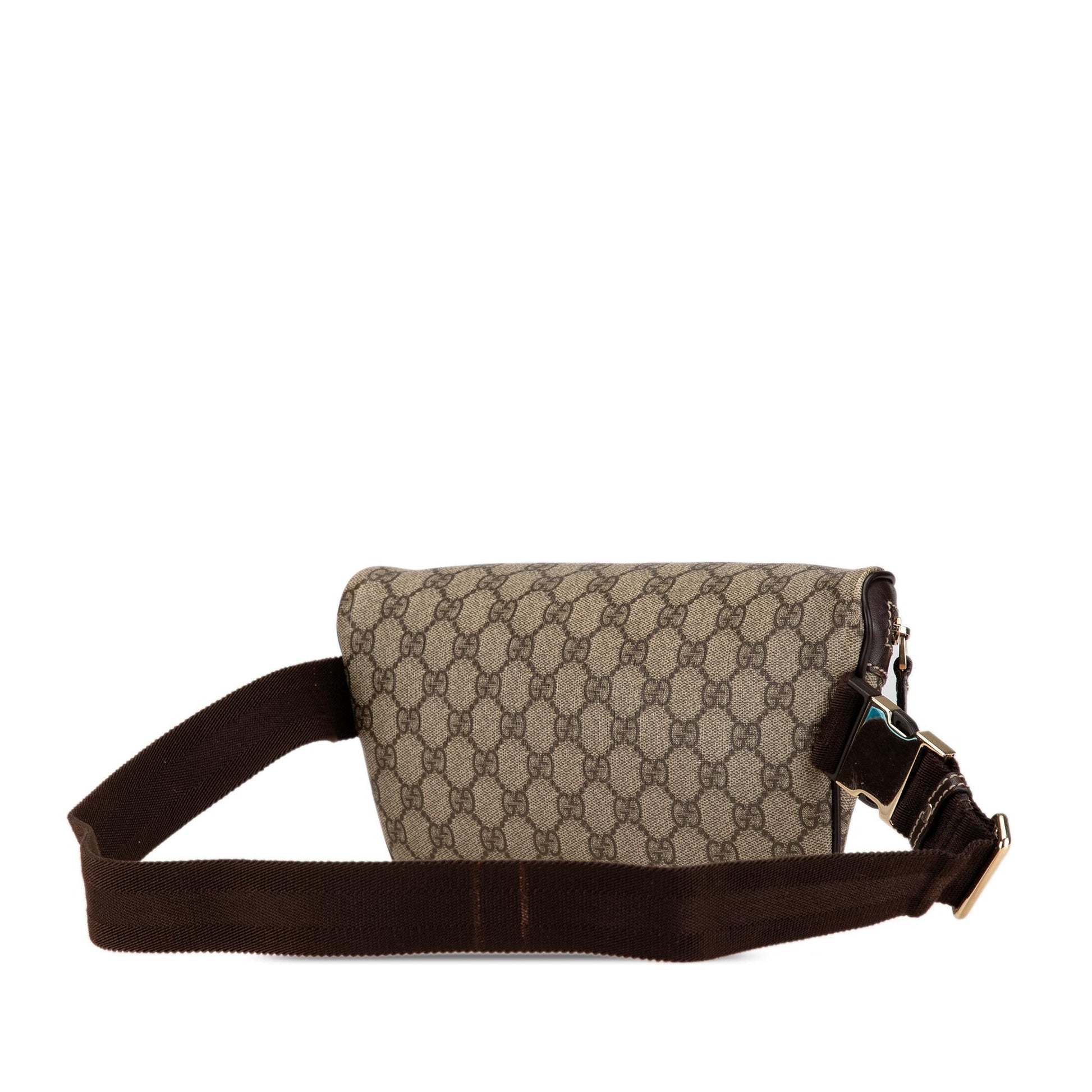 Gucci GG Supreme Belt SHG-uT0WLo Canvas Brown Accessory