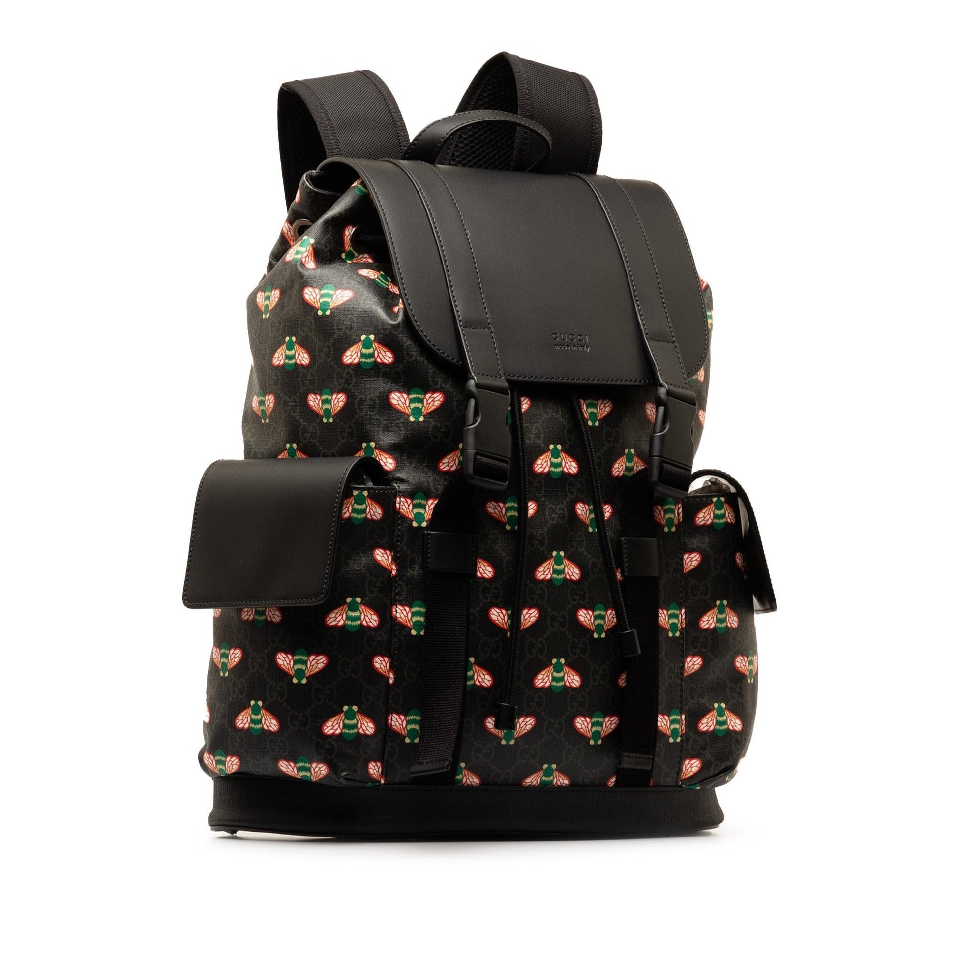Gucci GG Supreme Bestiary Bee Backpack Canvas Black