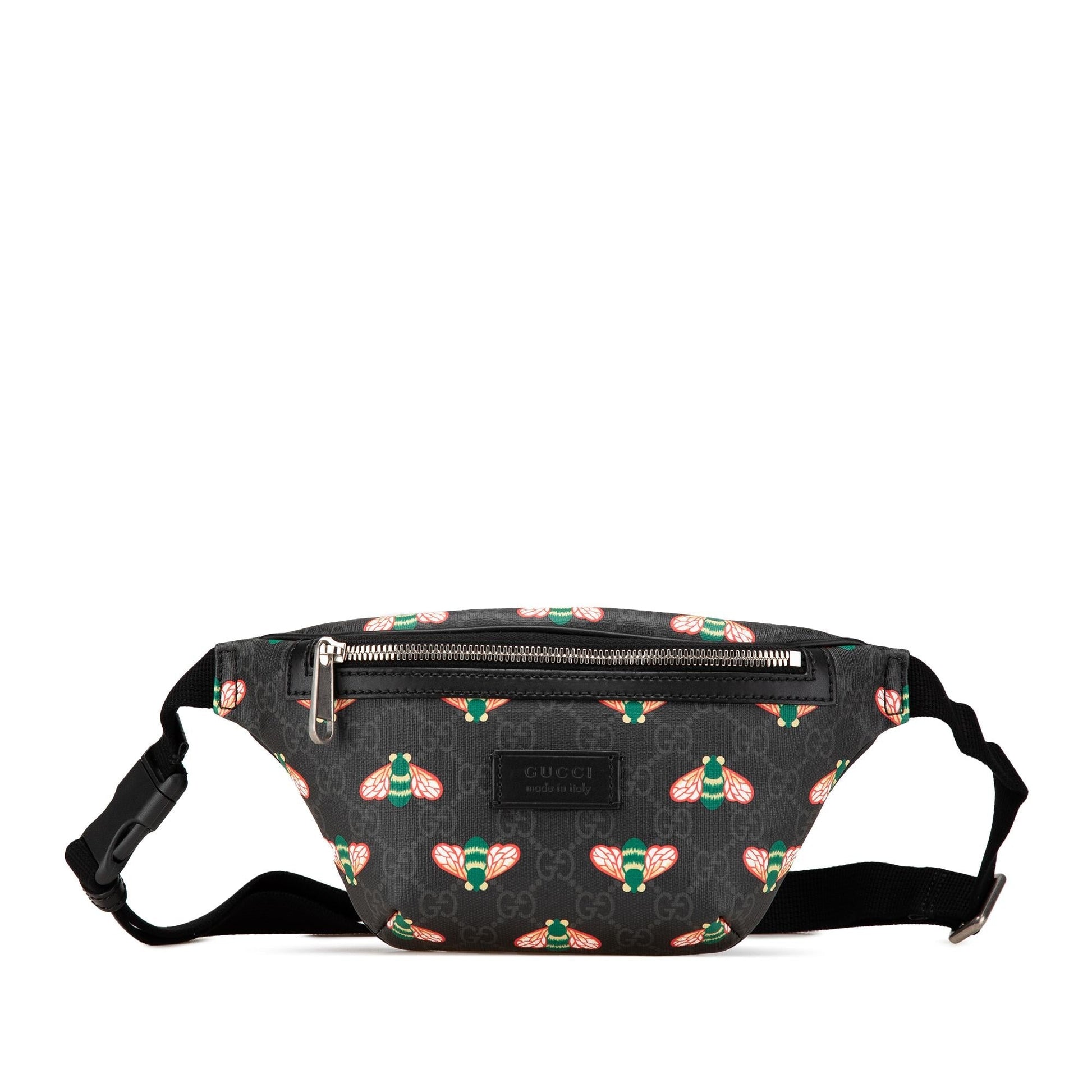 Gucci GG Supreme Bestiary Bee Belt Canvas Black Accessory