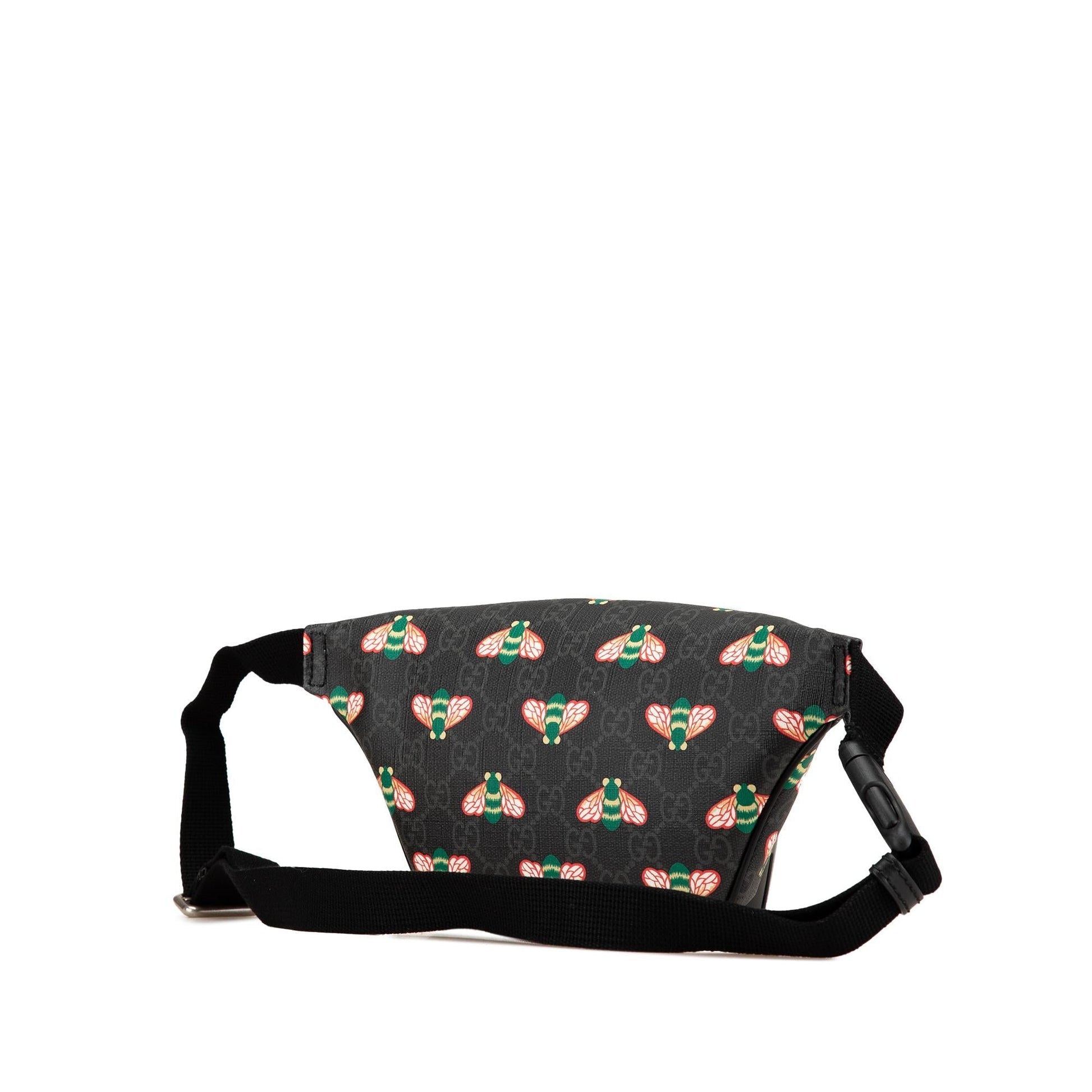 Gucci GG Supreme Bestiary Bee Belt Canvas Black Accessory