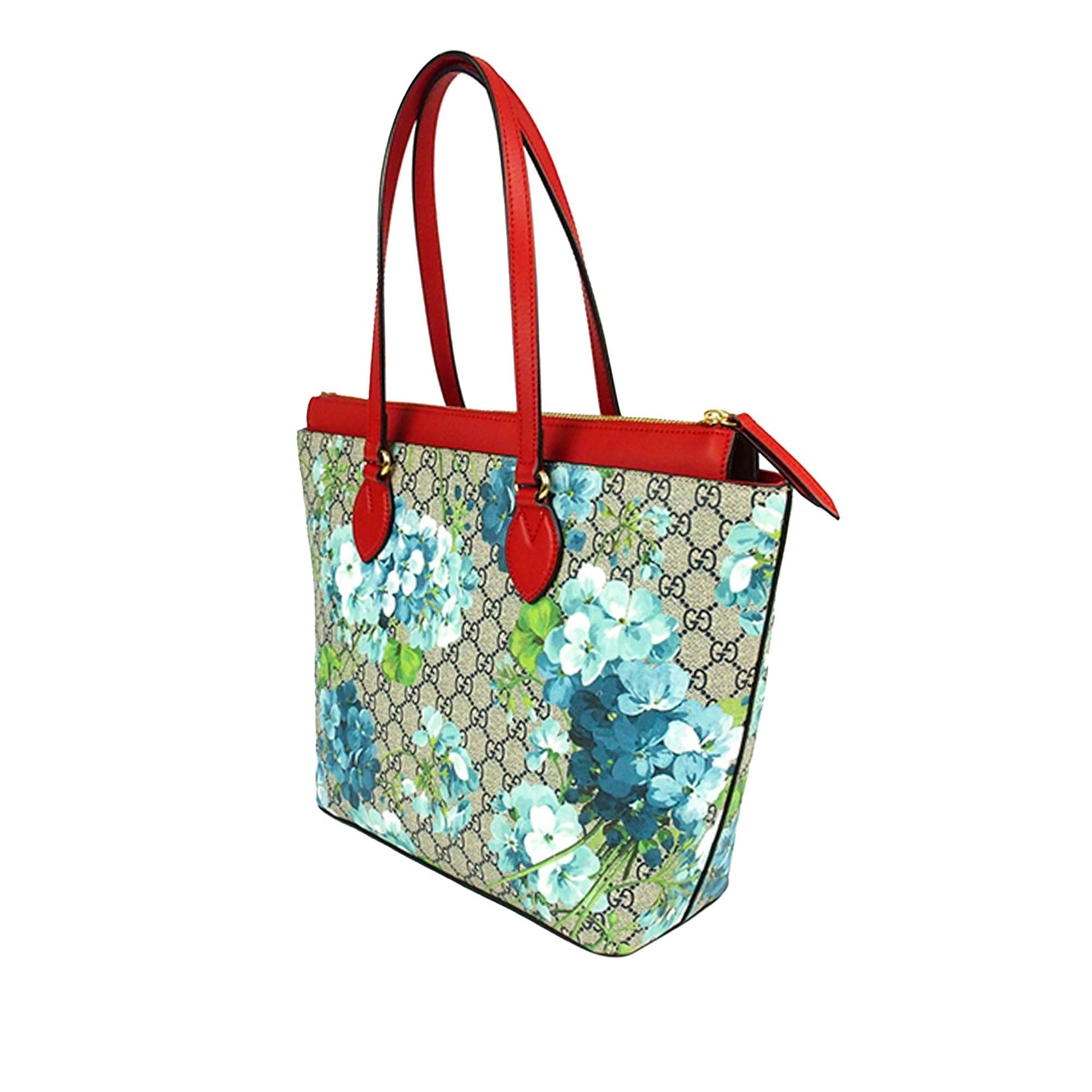 Gucci GG Supreme Blooms SHG Canvas Bucket Tote Bag