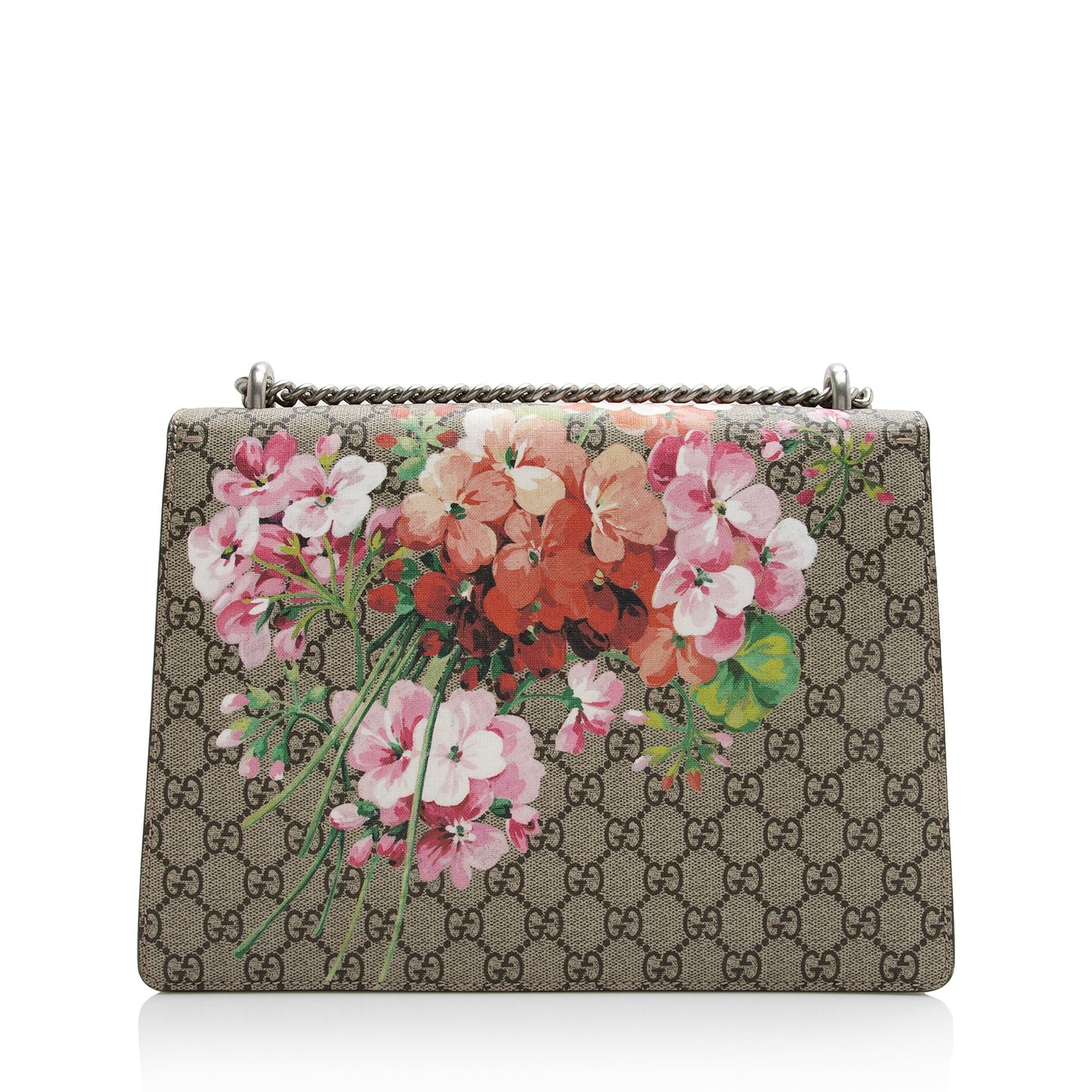 Gucci GG Supreme Blooms Dionysus SHF Canvas Suede Beige Pink Shoulder Bag Bag Shf