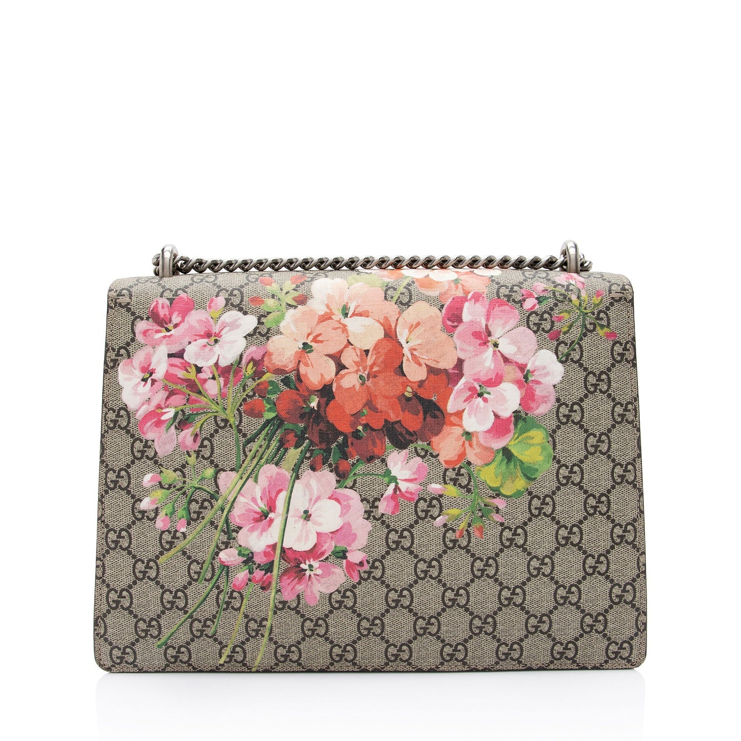 Gucci GG Supreme Blooms Dionysus SHF-GbJW2P Canvas Suede Beige Pink Shoulder Bag