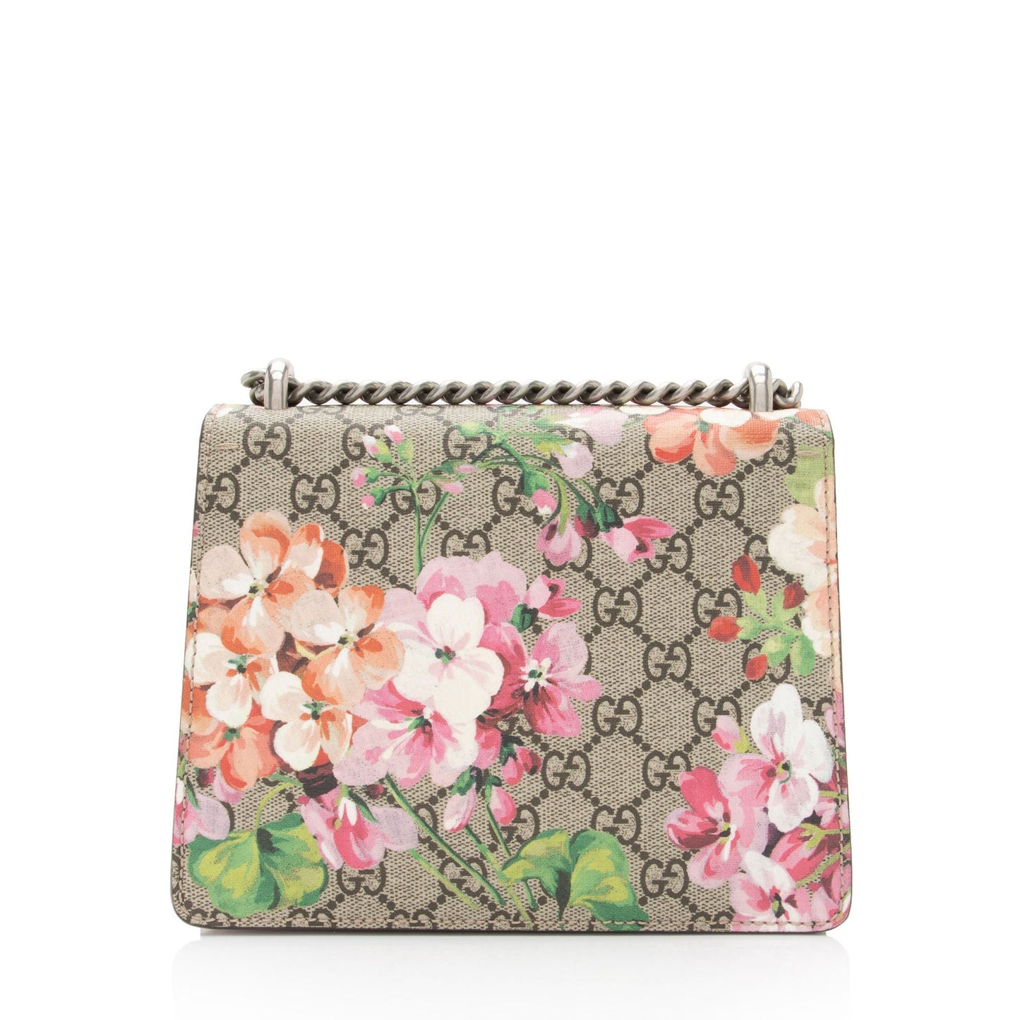 Gucci GG Supreme Blooms Dionysus SHF-uPZep0 Canvas Suede Beige Pink Crossbody Bag