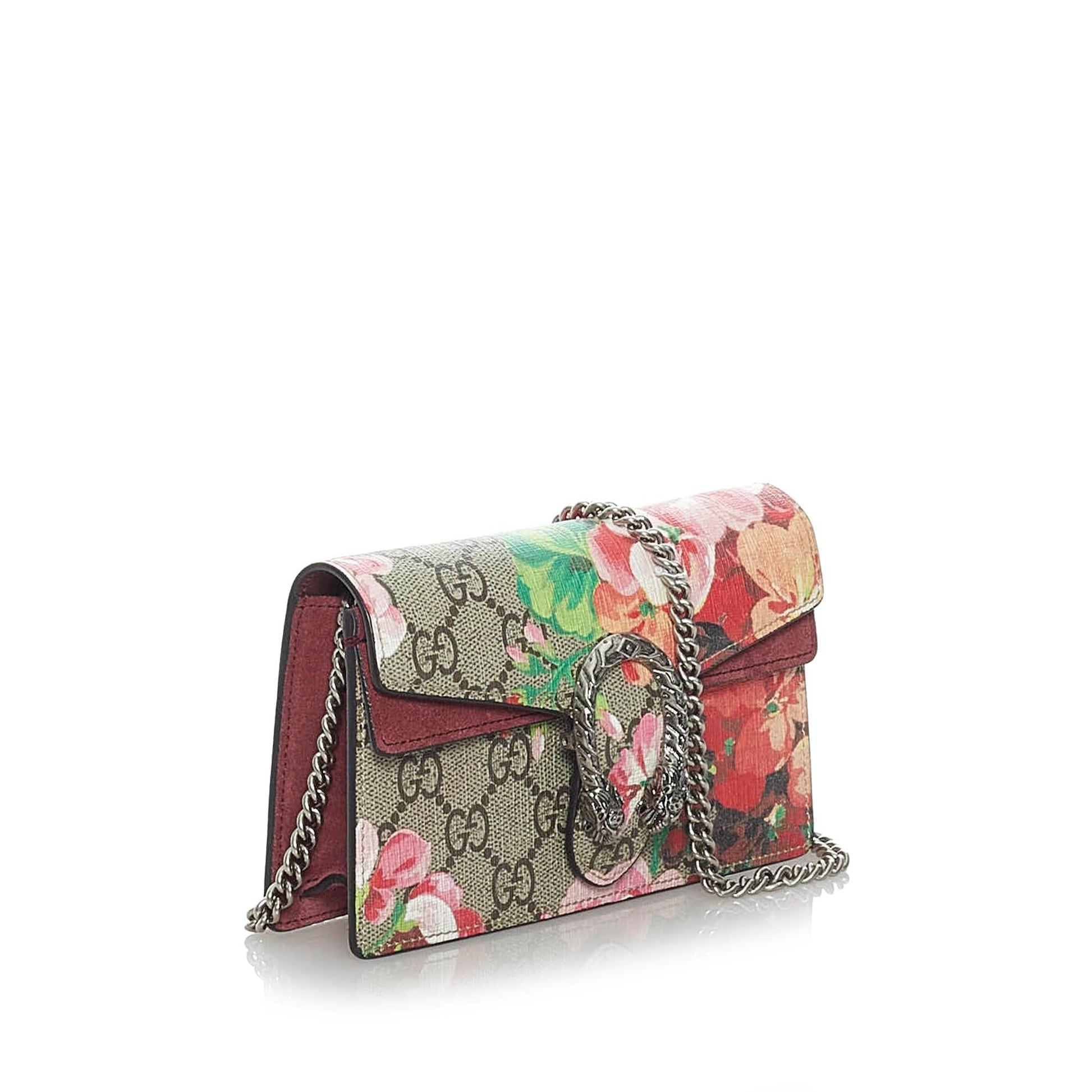 Gucci GG Supreme Blooms Dionysus SHG Canvas Brown Mini Crossbody Bag