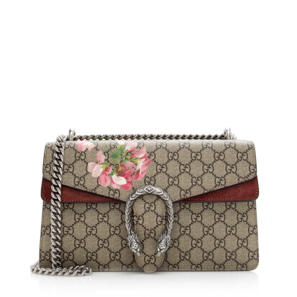 Gucci GG Supreme Blooms Dionysus SHF Canvas Suede Beige Pink Shoulder Bag 3