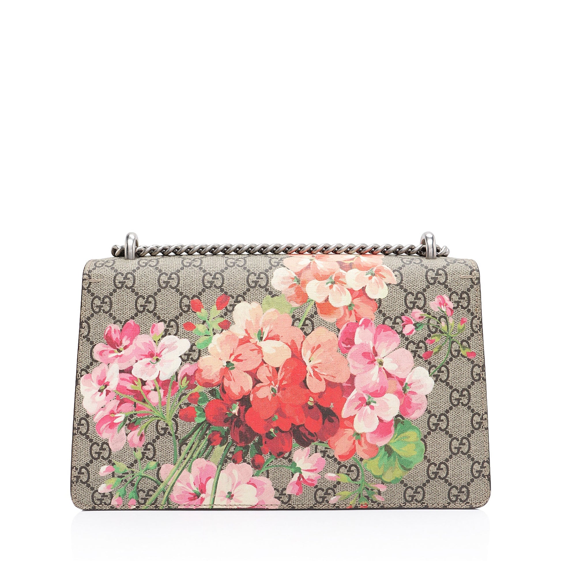 Gucci GG Supreme Blooms Dionysus SHF-oXxszK Canvas Suede Beige Pink Shoulder Bag