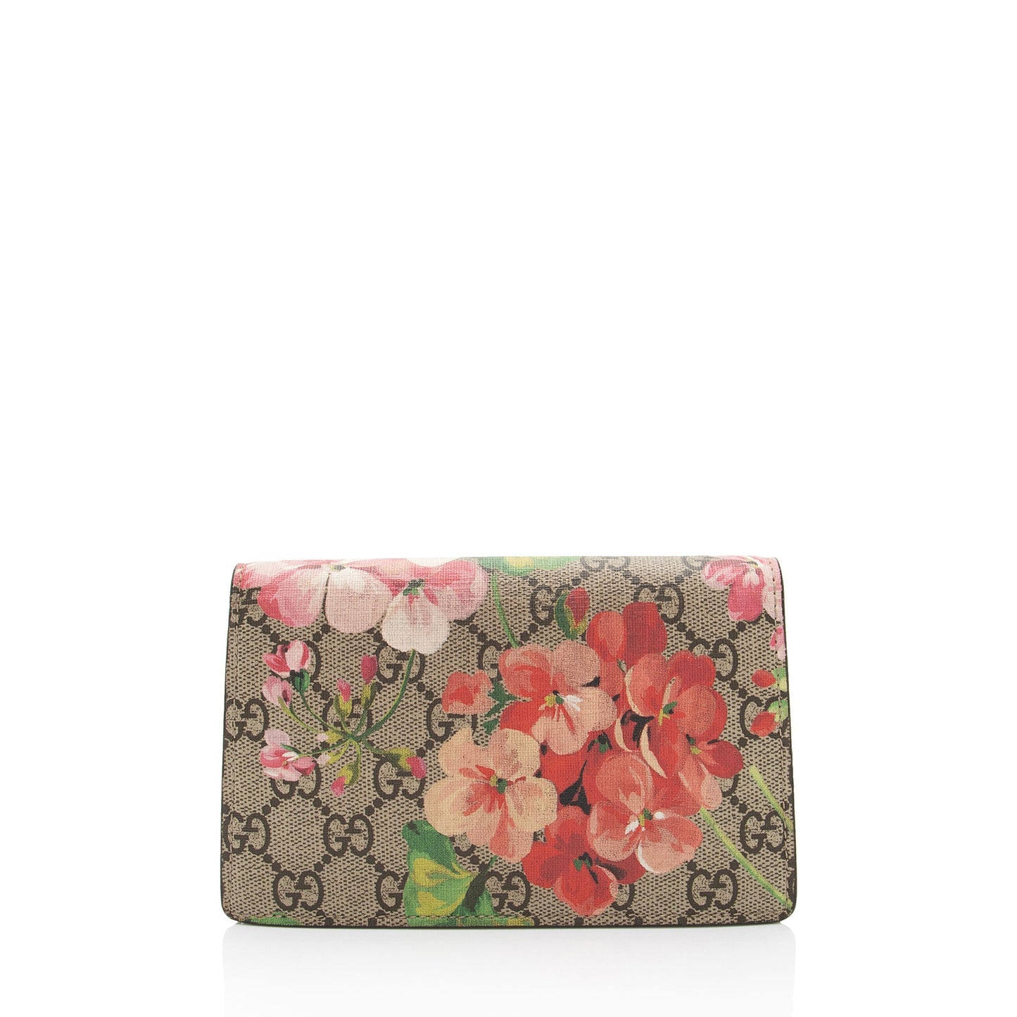 Gucci GG Supreme Blooms Dionysus Canvas Suede Brown Pink Crossbody Bag