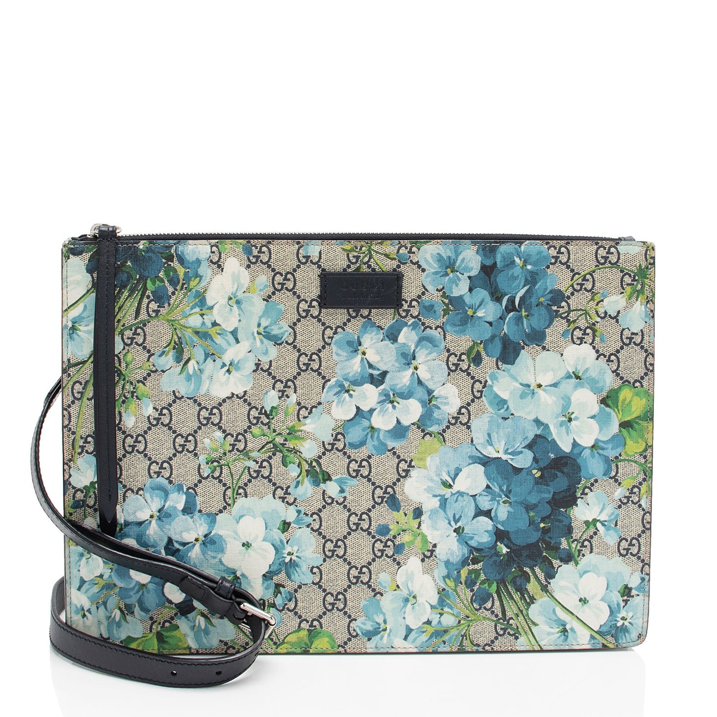 Gucci GG Supreme Blooms Messenger SHF-qAQPoA Leather Canvas Black Beige Shoulder Bag