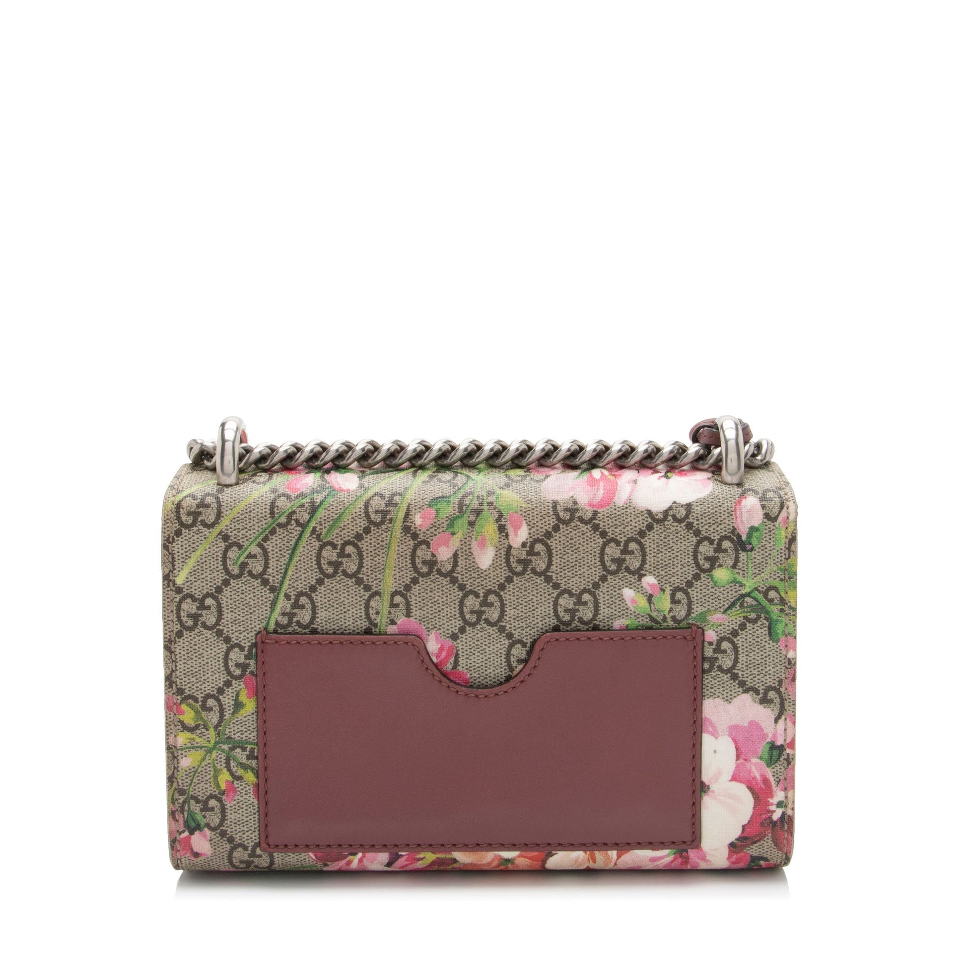 Gucci GG Supreme Blooms Padlock SHF-BfraHH Leather Canvas Beige Pink Crossbody Bag
