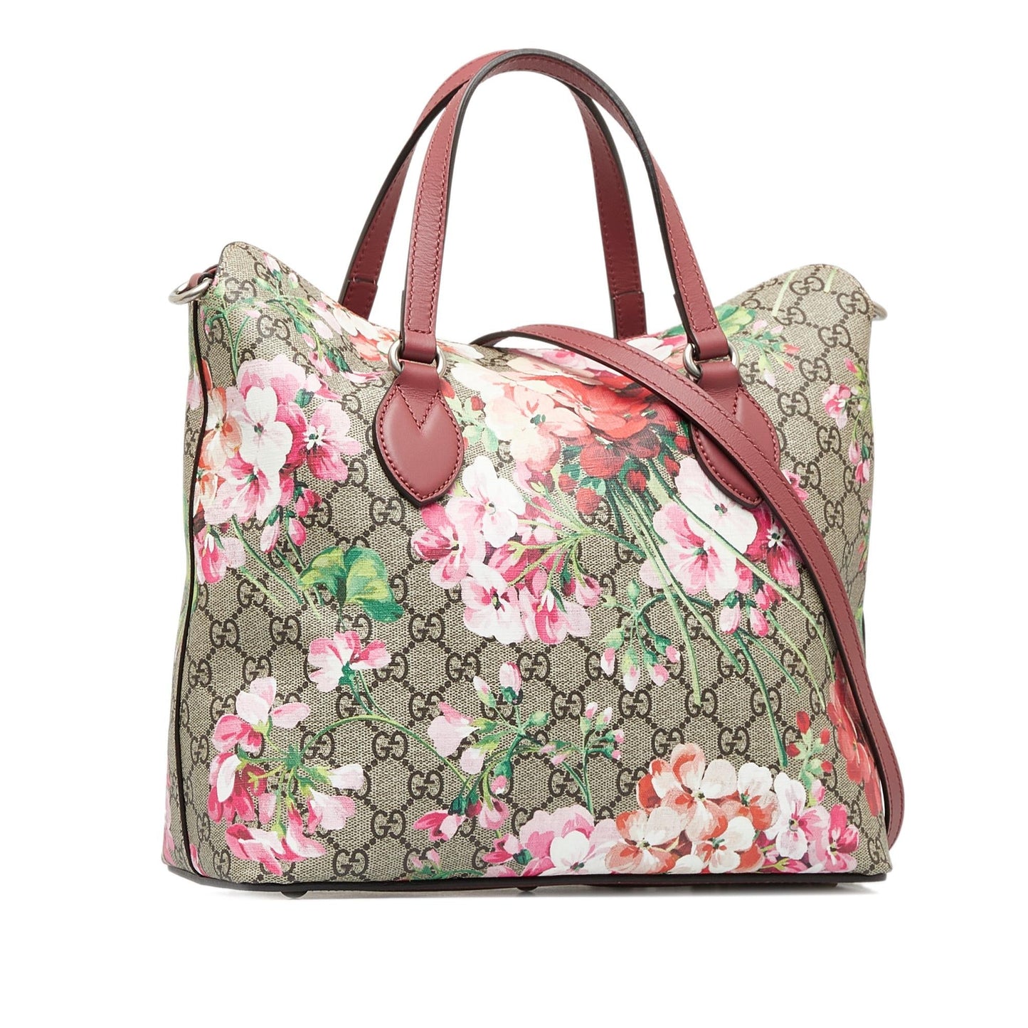 Gucci GG Supreme Blooms SHG-dKOctA Canvas Pink Satchel Bag