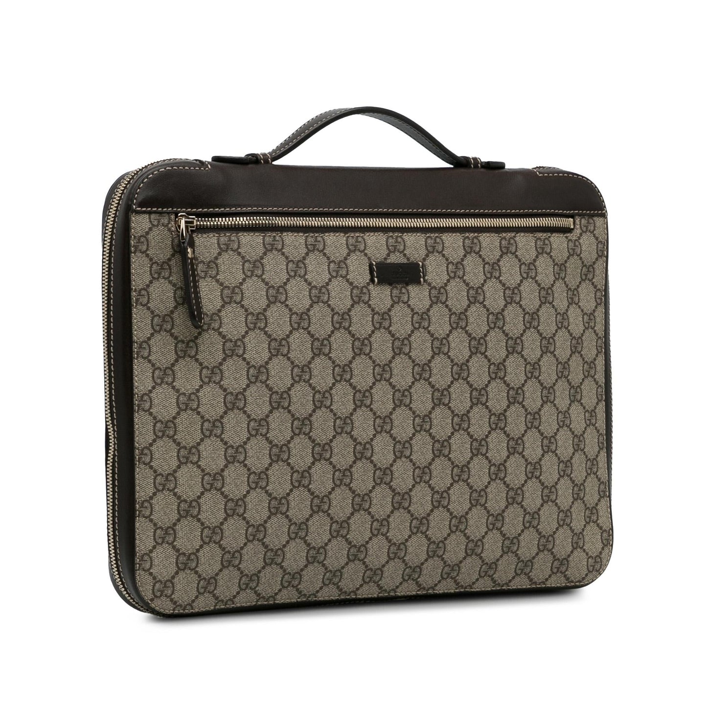 Gucci GG Supreme Business SHG-mKY0WE Canvas Calf Brown Tote Bag
