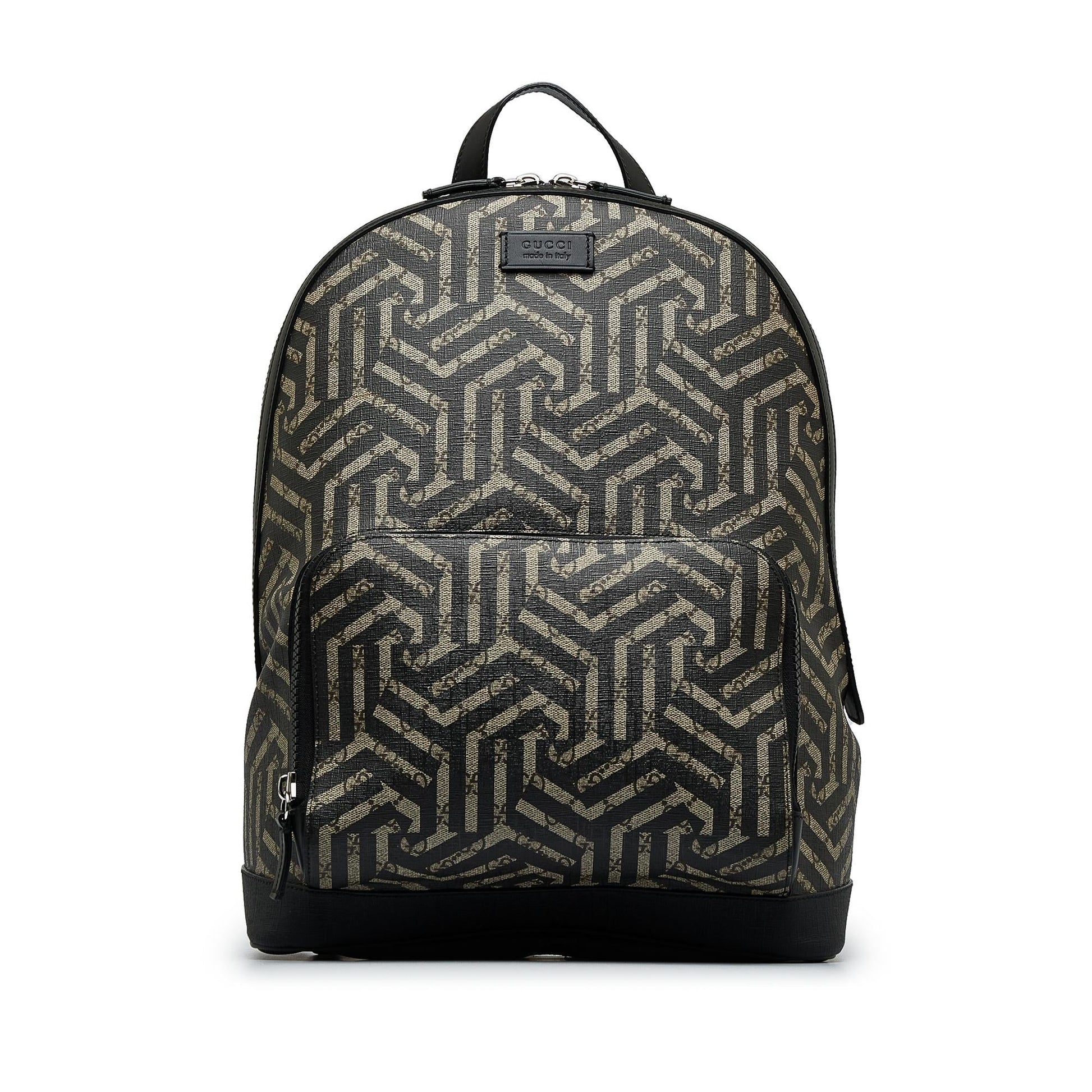 Gucci GG Supreme Caleido Backpack SHG-aWHWVu Canvas Brown