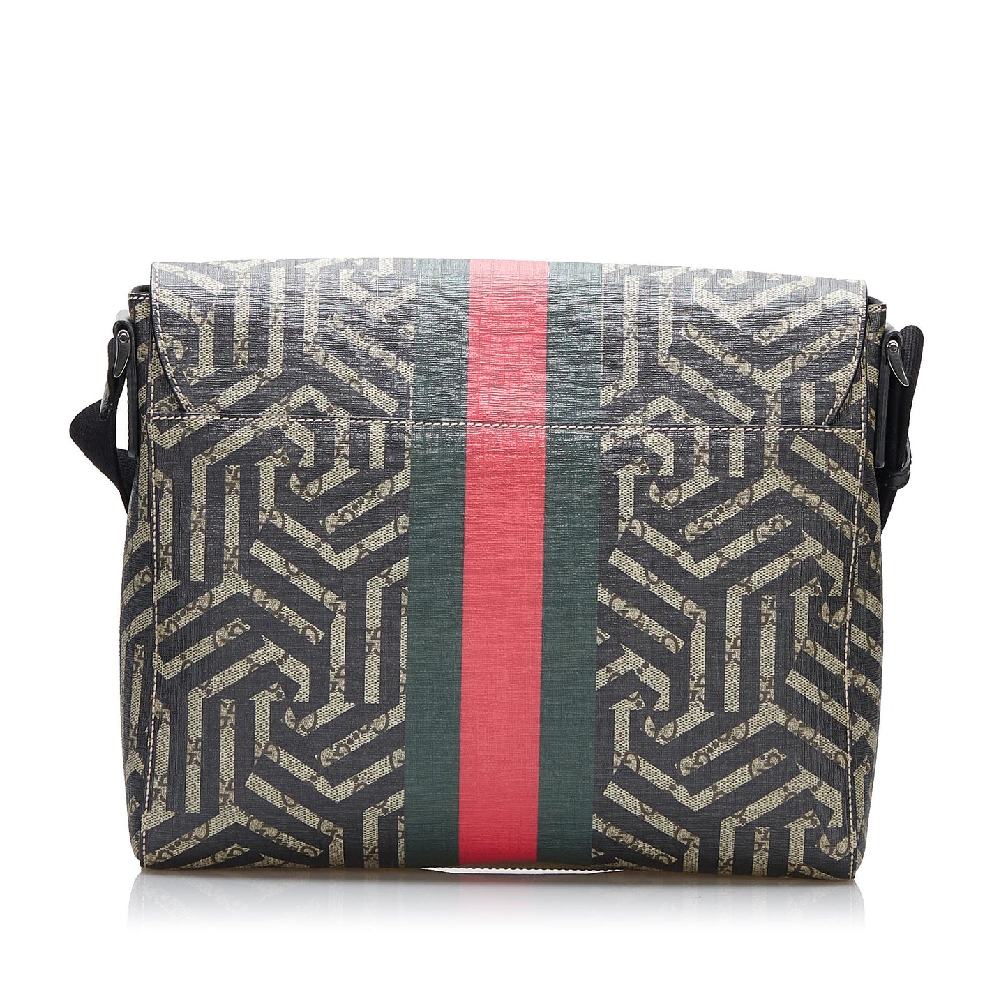 Gucci GG Supreme Caleido Web SHG-DLhWpH Canvas Brown Crossbody Bag