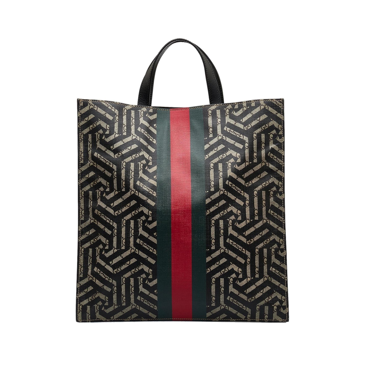 Gucci GG Supreme Caleido Web SHG-BvZdHT Canvas Brown Tote Bag