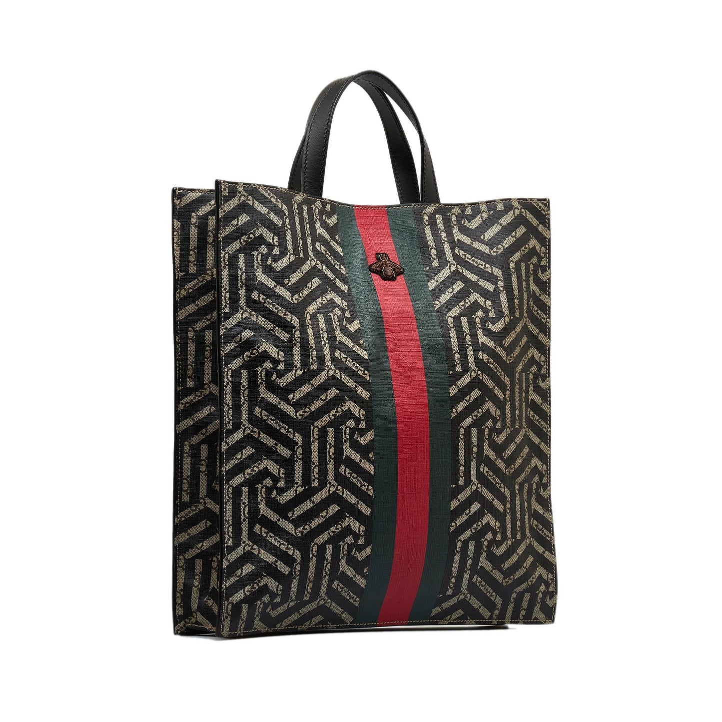 Gucci GG Supreme Caleido Web SHG-BvZdHT Canvas Brown Tote Bag