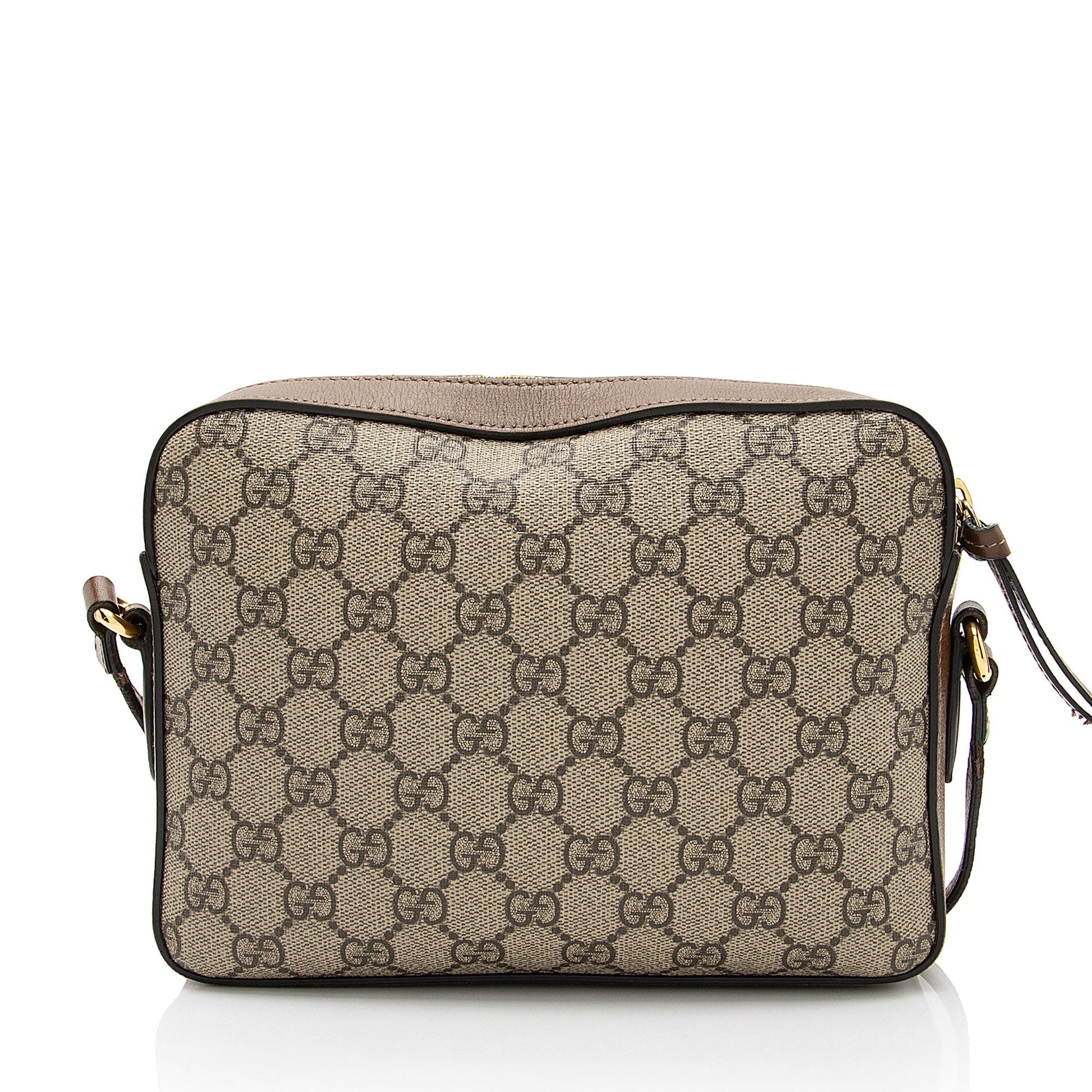 Gucci GG Supreme Horsebit SHF-EumYCS Leather Canvas Calfskin Brown Crossbody Bag
