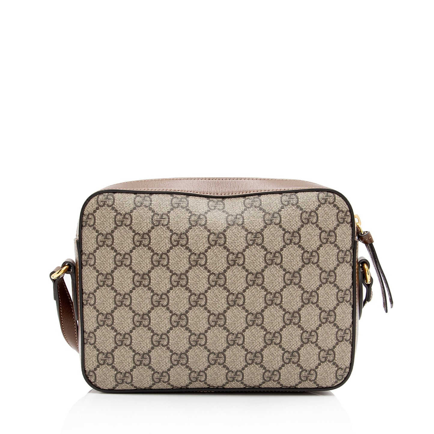 Gucci GG Supreme Horsebit SHF-4Qxiep Canvas Calfskin Brown Beige Crossbody Bag