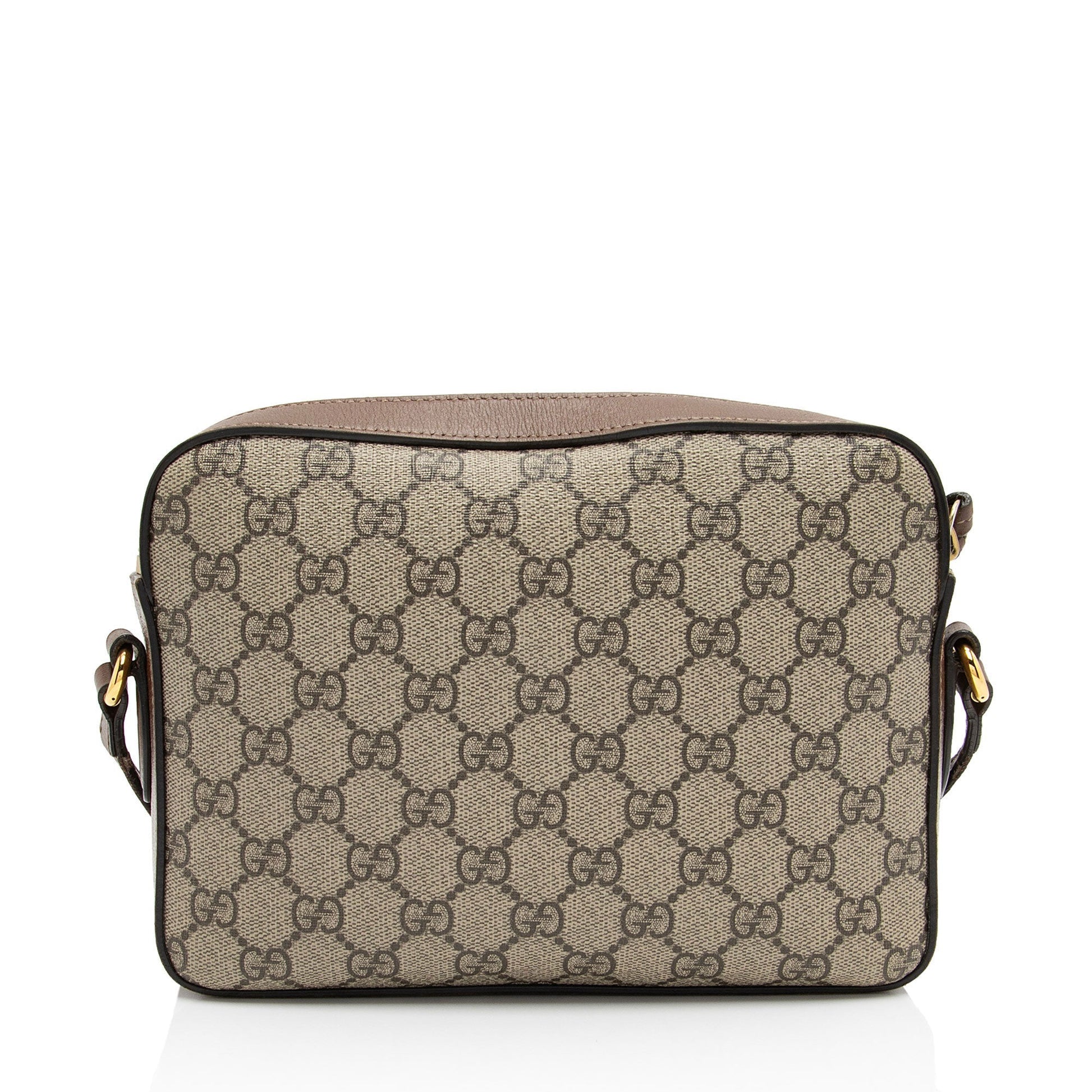 Gucci GG Supreme Horsebit SHF-BWc4W6 Canvas Calfskin Brown Beige Crossbody Bag