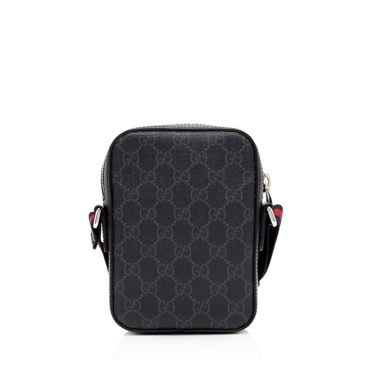 Gucci GG Supreme Messenger SHF-FX0lzC Leather Canvas Nylon Black Shoulder Bag