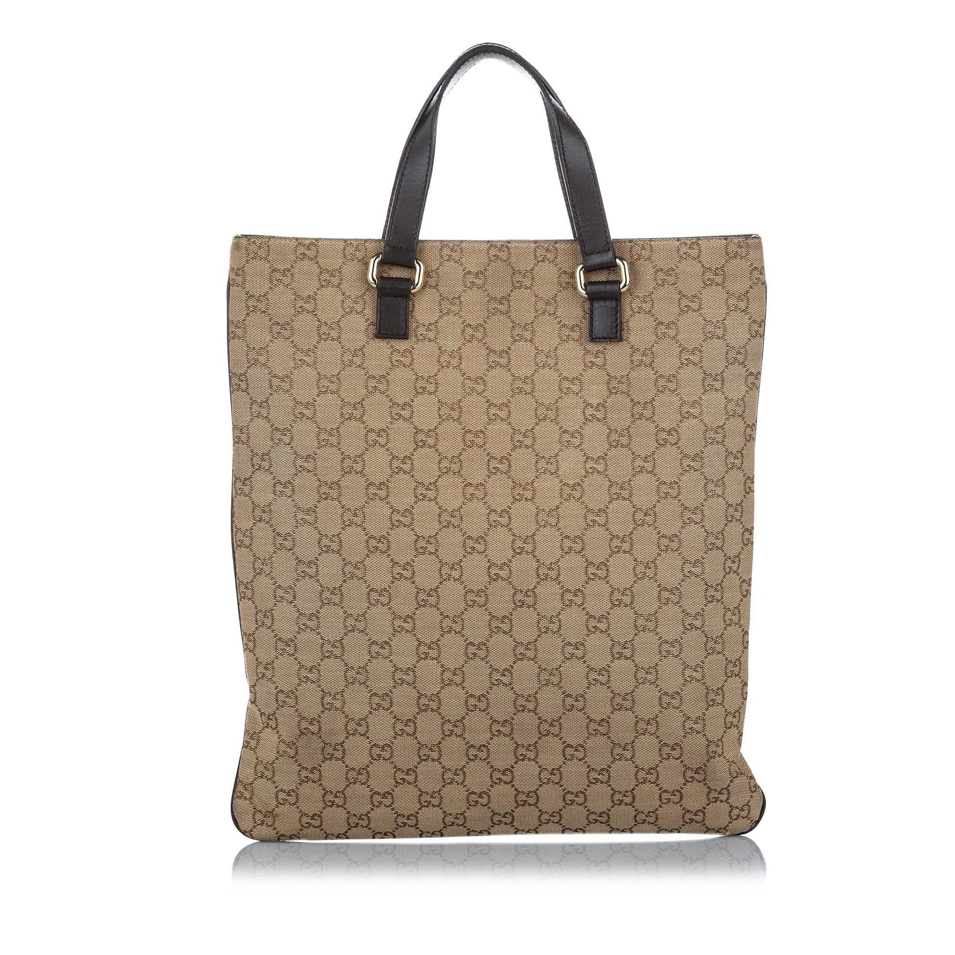 Gucci GG Supreme SHG Canvas Black Brown Tote Bag 3