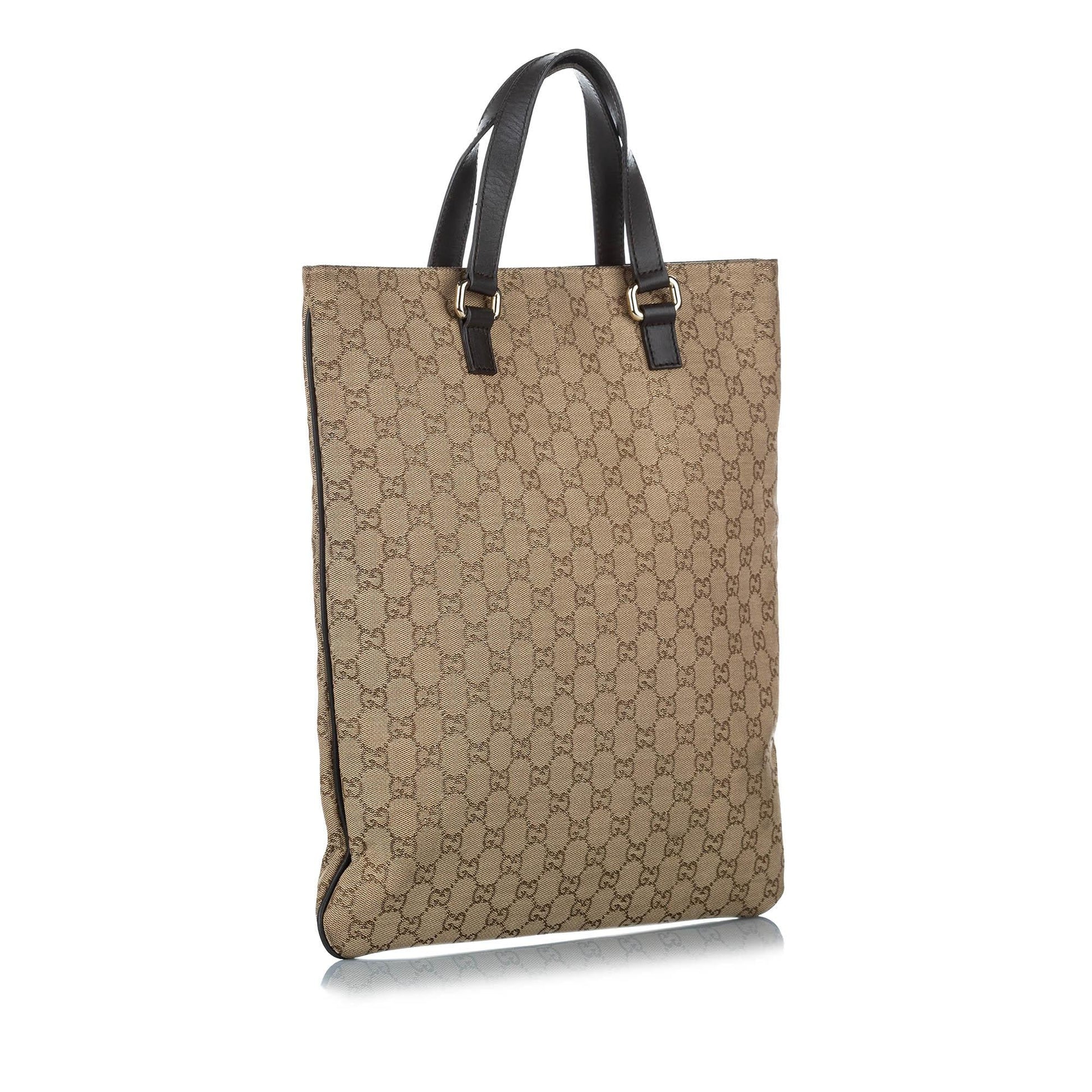 Gucci GG Supreme SHG Canvas Black Brown Tote Bag 3