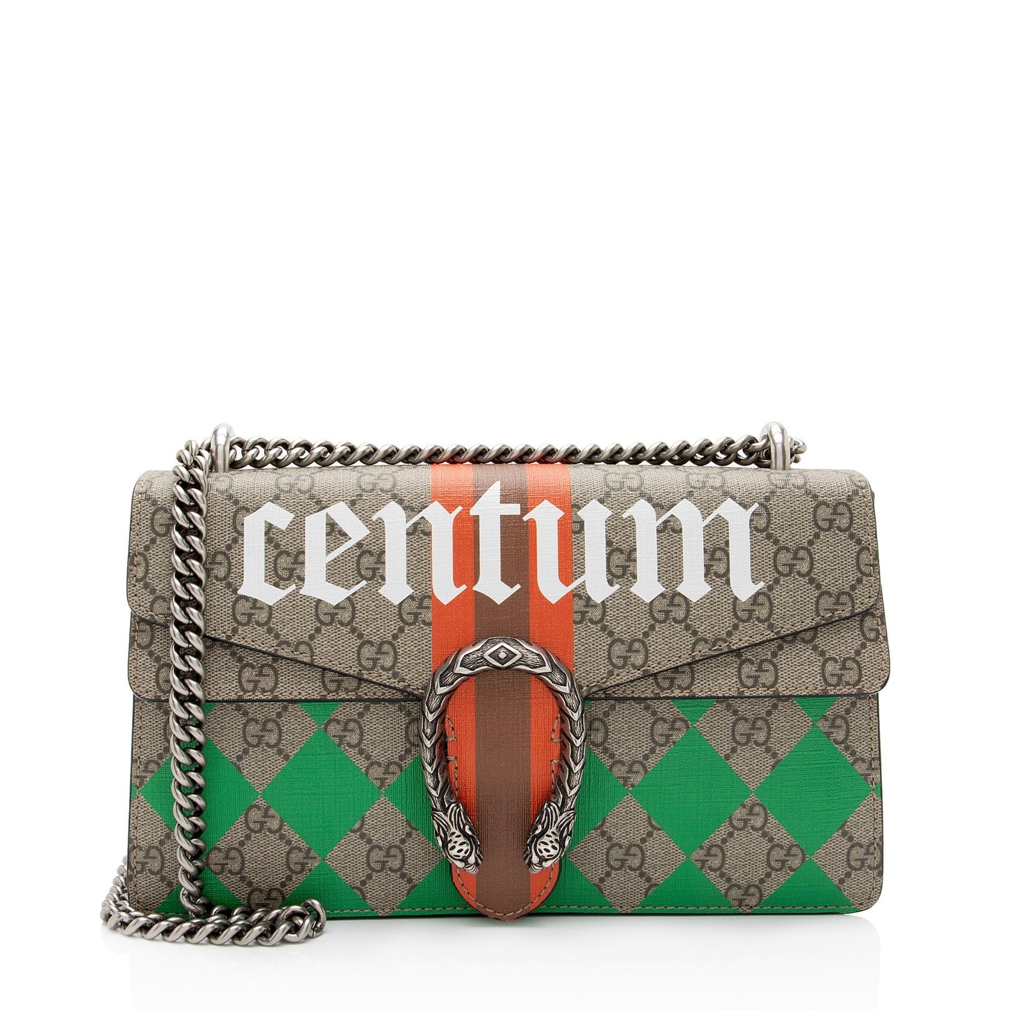 Gucci GG Supreme Centum Dionysus Leather Canvas White Brown Shoulder Bag