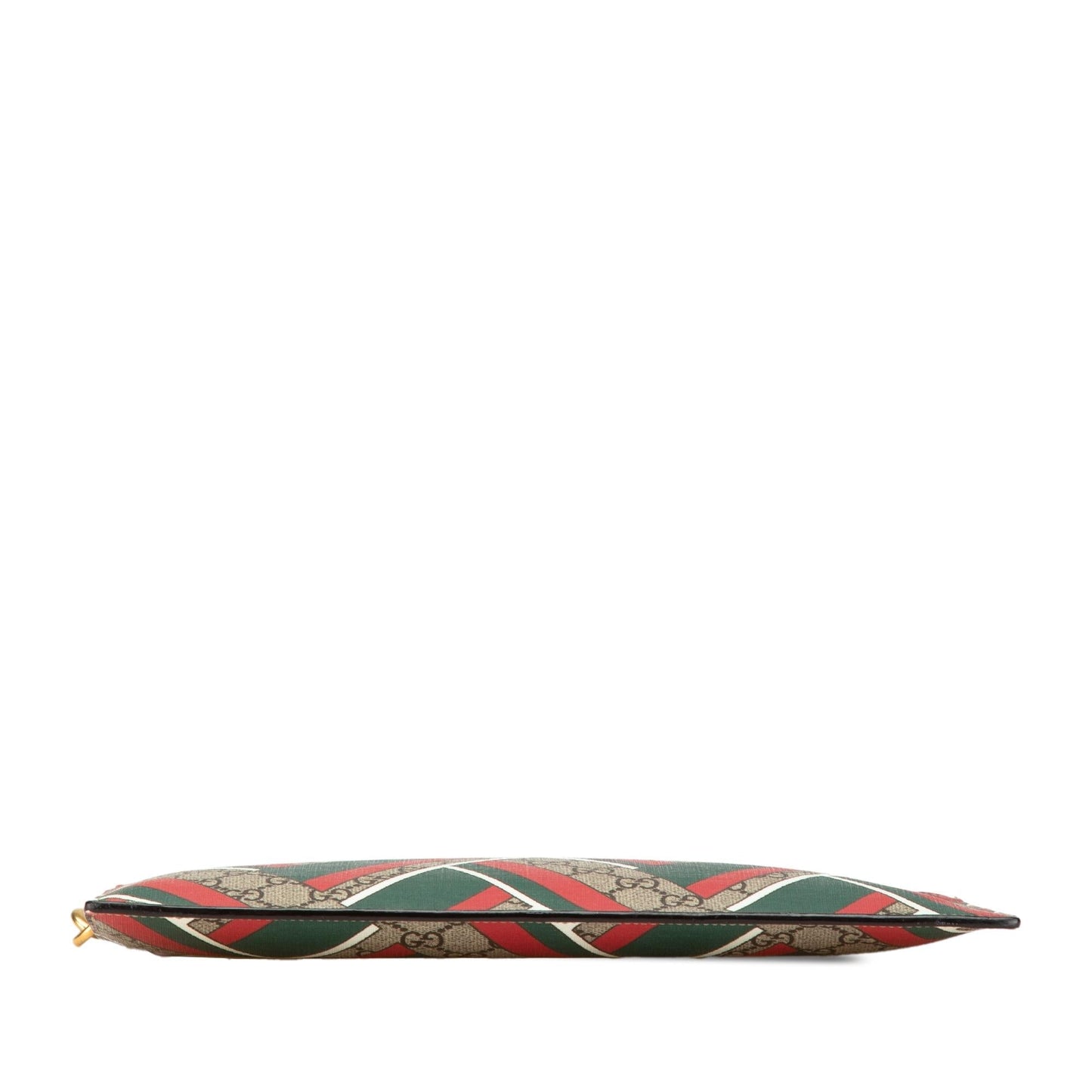 Gucci GG Supreme Chevron Canvas Brown Clutch Bag