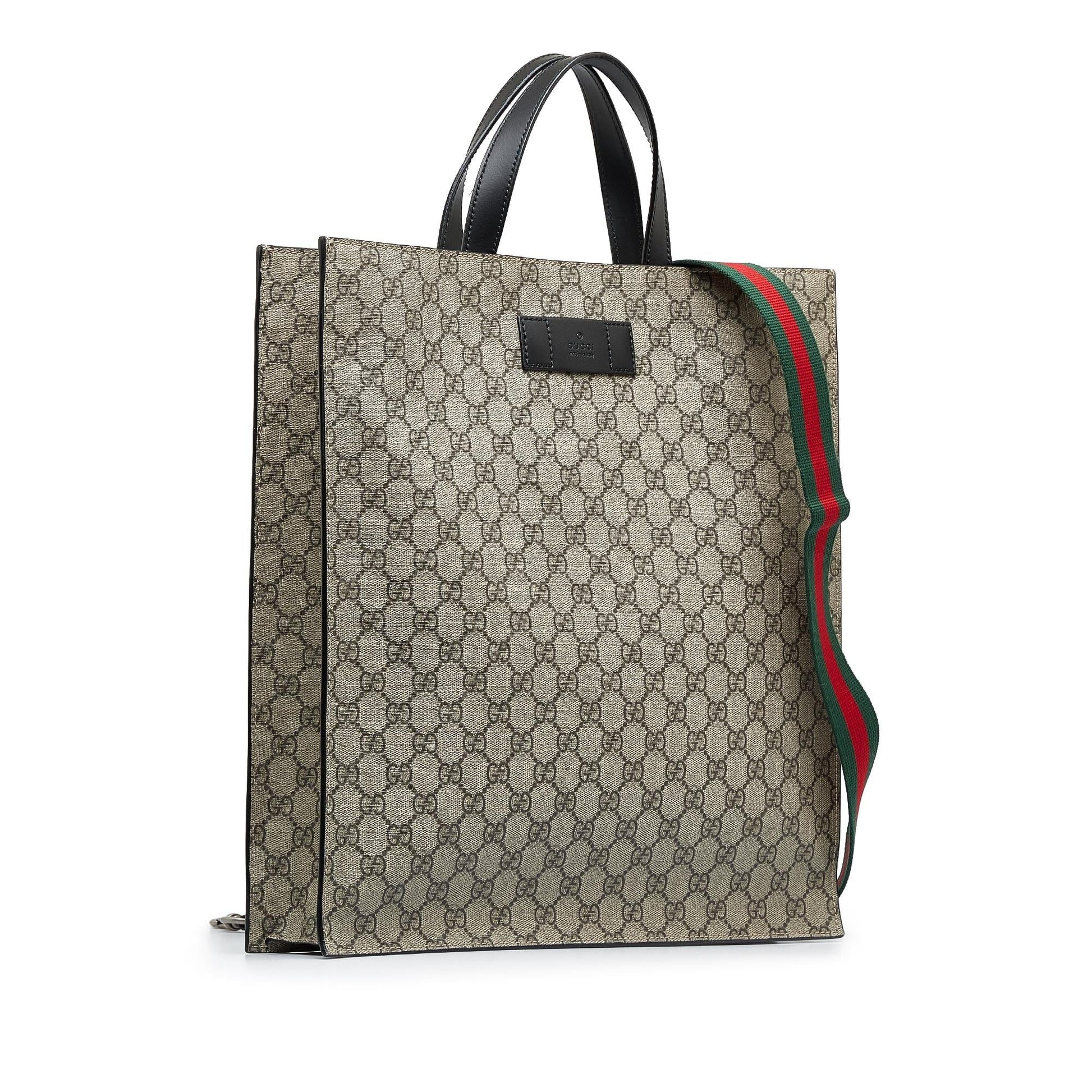 Gucci GG Supreme Convertible Soft SHG-LYYsLU Canvas Brown Tote Bag