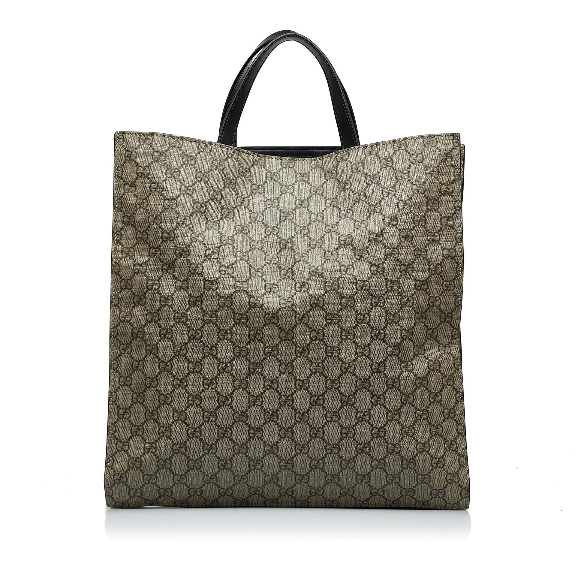Gucci GG Supreme Convertible Soft SHG-W3x4zT Canvas Brown Tote Bag
