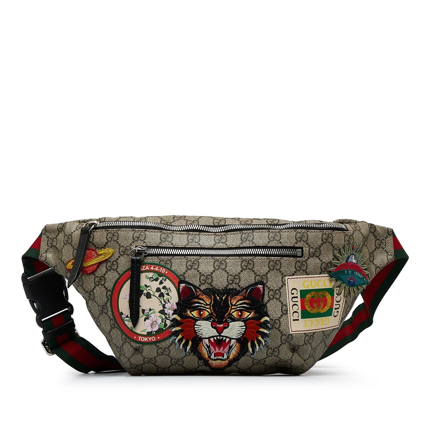 Gucci GG Supreme Courrier Belt SHG-EU3sQu Canvas Brown Accessory