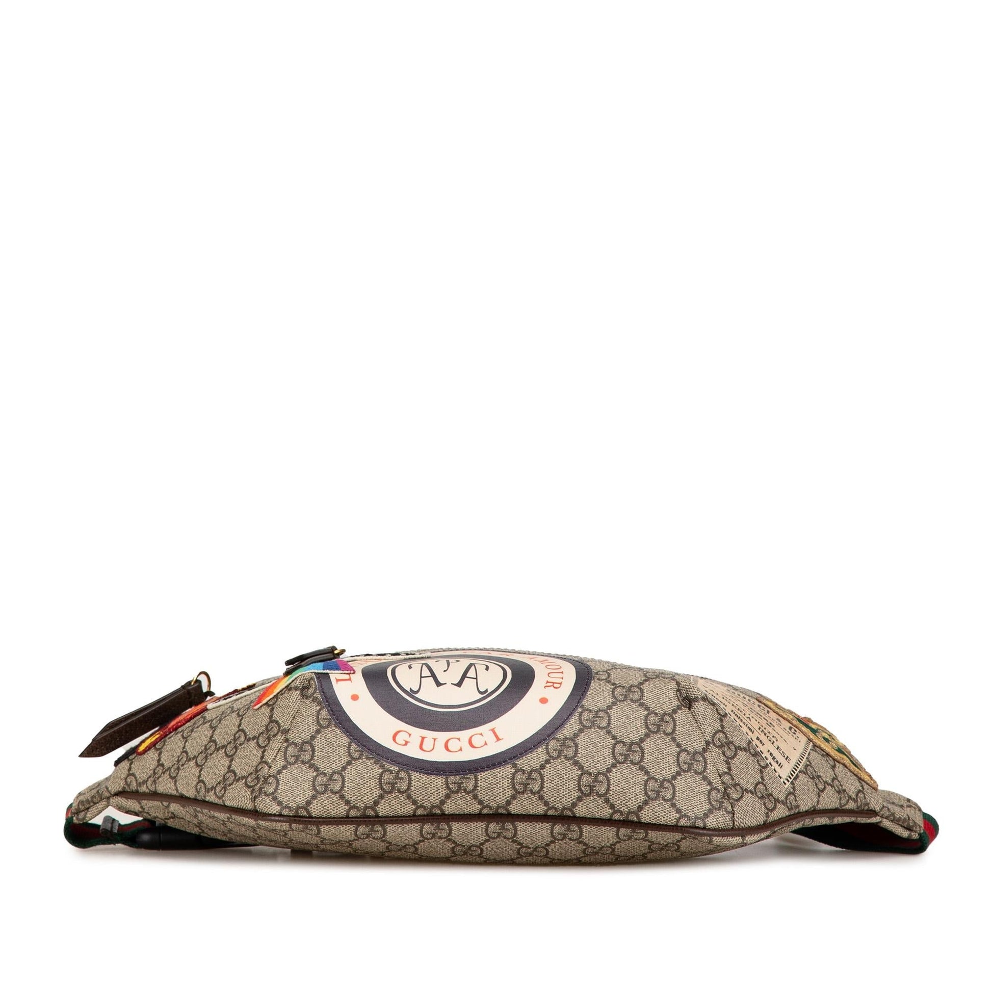 Gucci GG Supreme Courrier Belt SHG-KEojy0 Canvas Brown Accessory