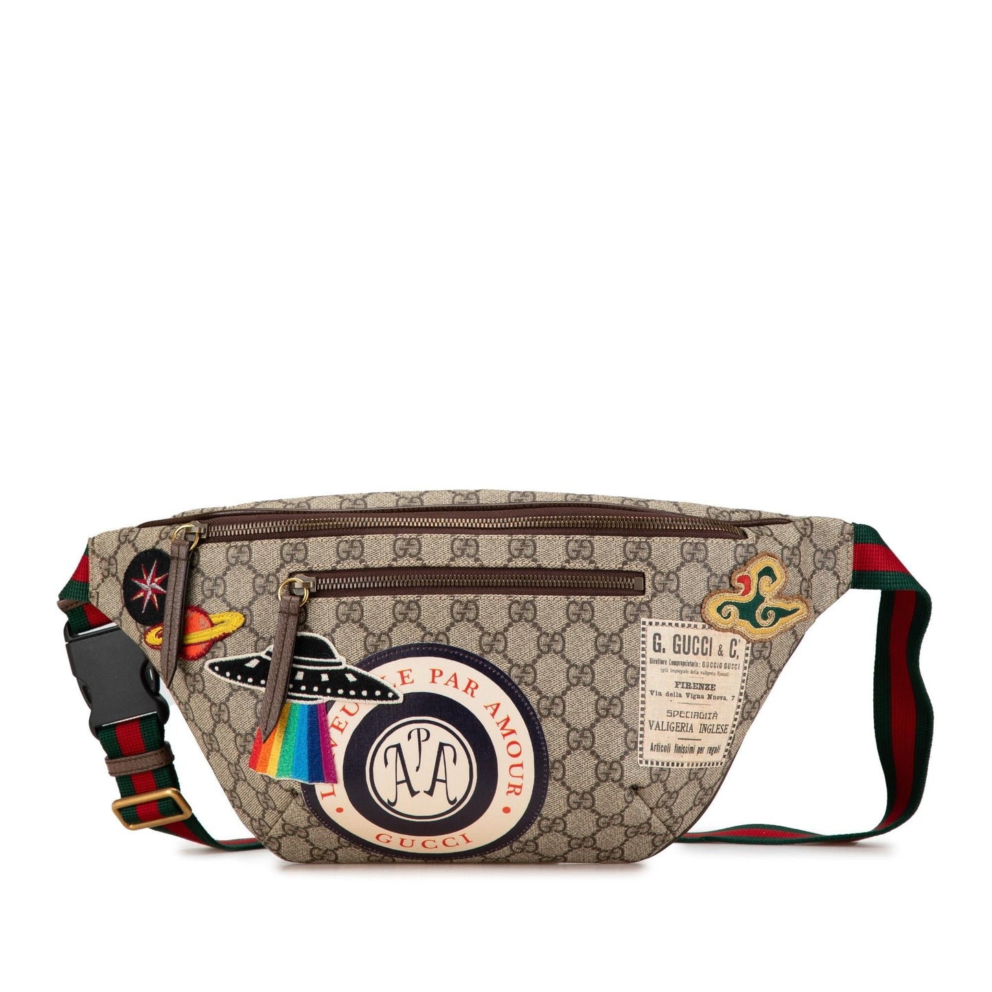 Gucci GG Supreme Courrier Belt SHG-KEojy0 Canvas Brown Accessory