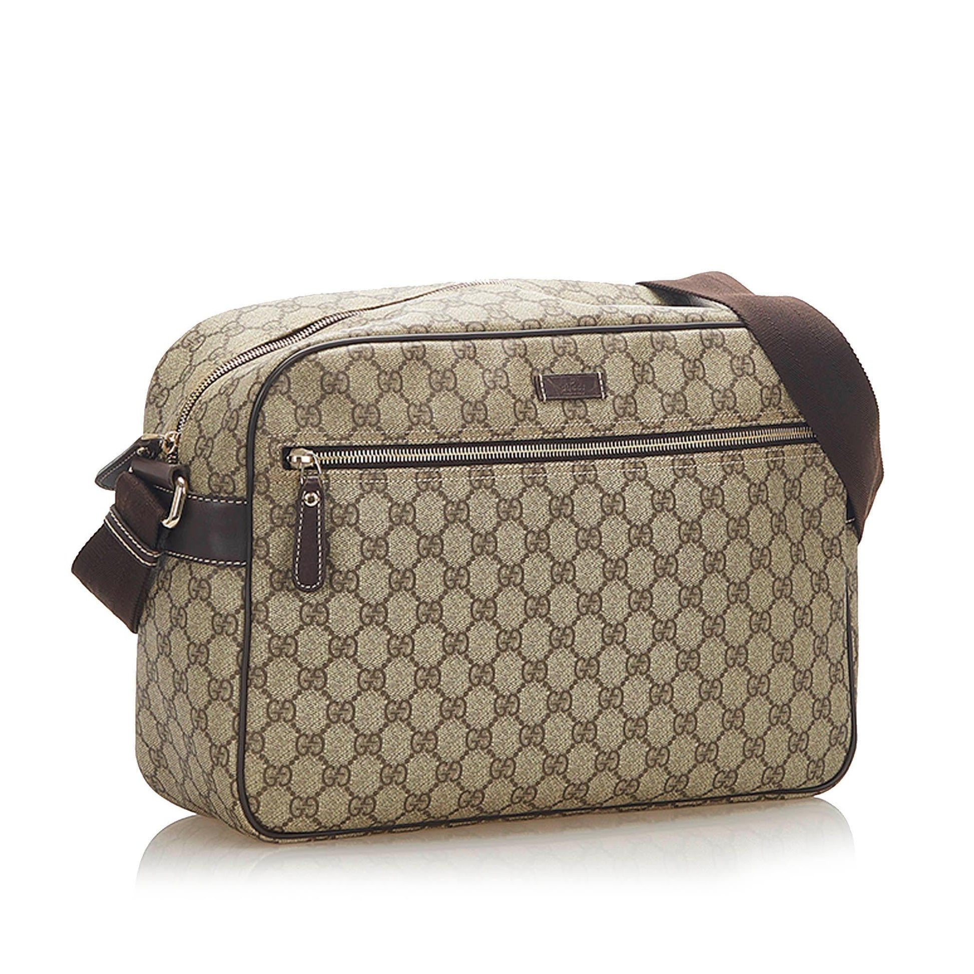 Gucci GG Supreme SHG Canvas Brown Crossbody Bag 5